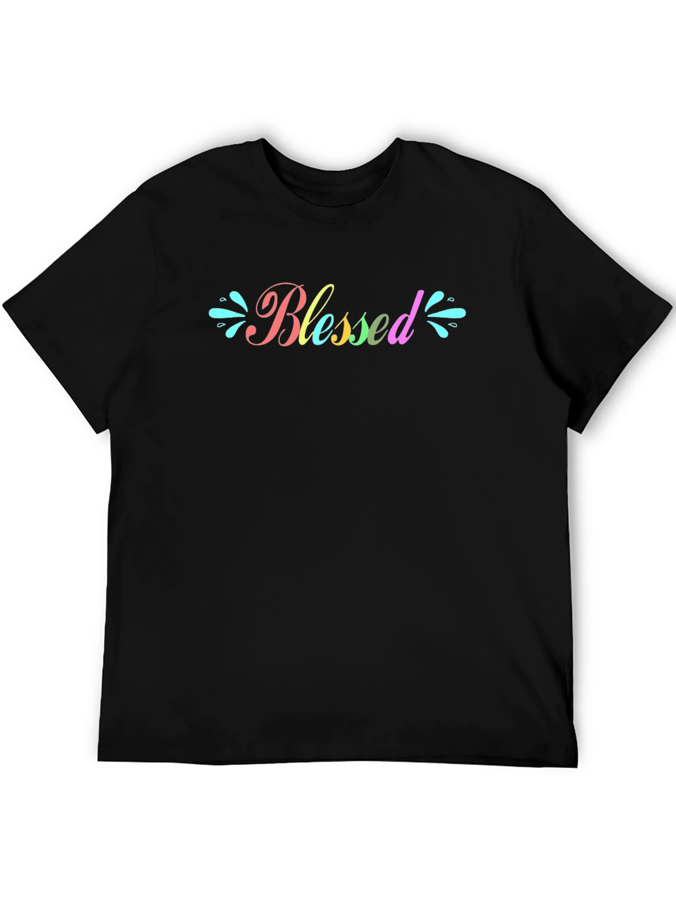 Black Blessed Graphic Tee - Soft Cotton Comfort view 5
