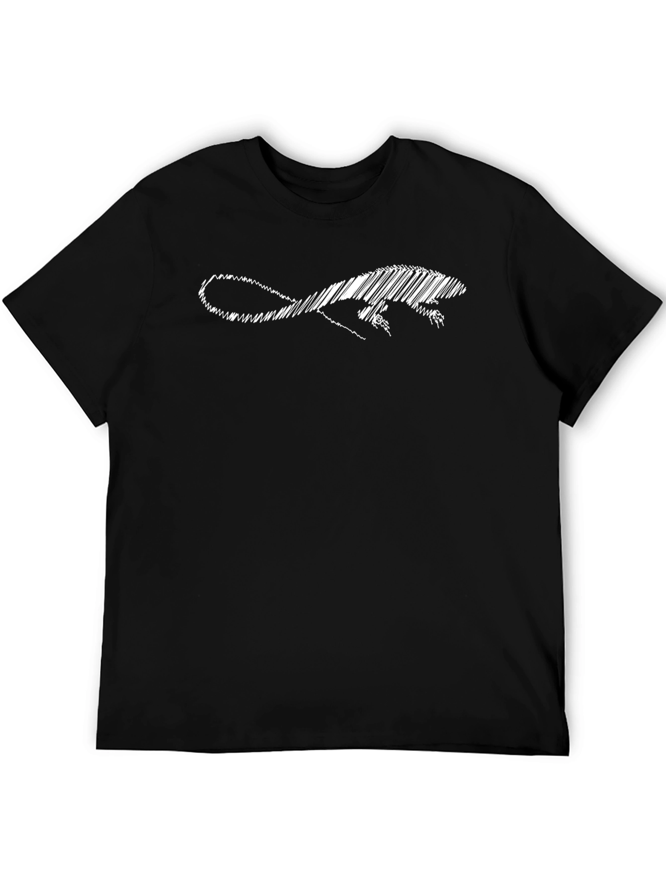 Black Lizard Scribble Graphic Tee - Cool Design, Comfortable Fit view 5