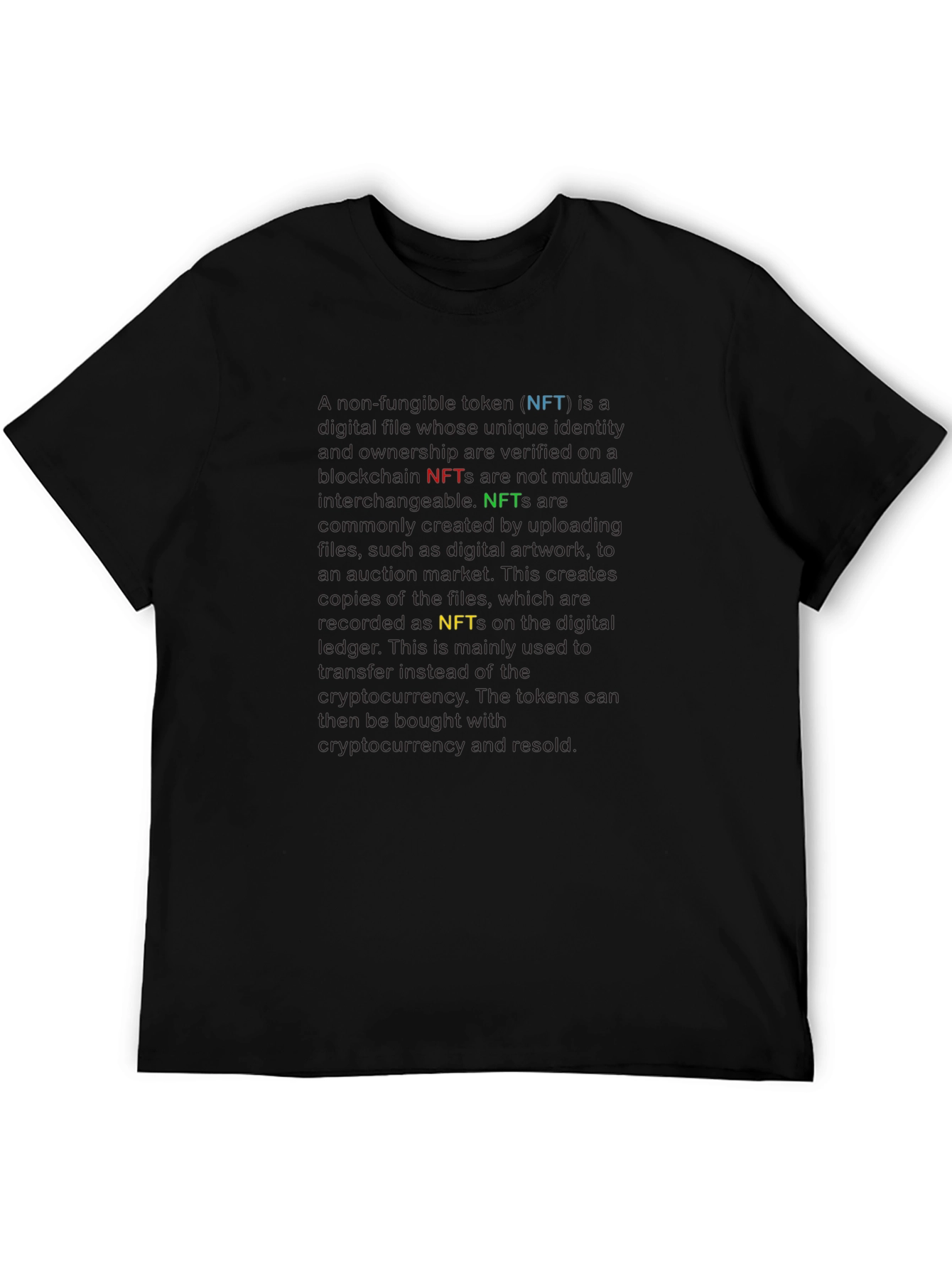 NFT Definition Graphic T-Shirt - Black - 5