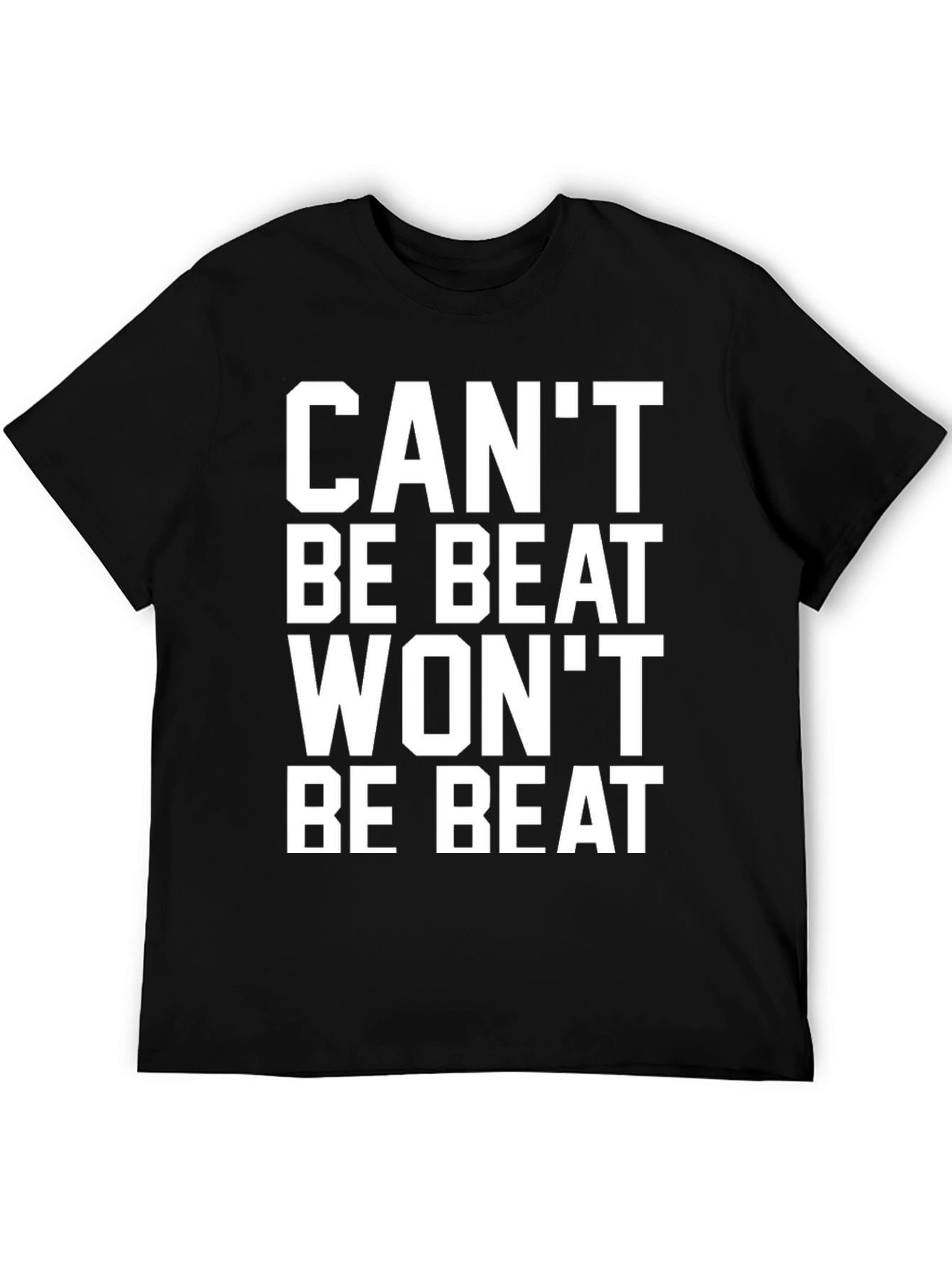 Black Can't Be Beat Men's Black Graphic T-Shirt view 5
