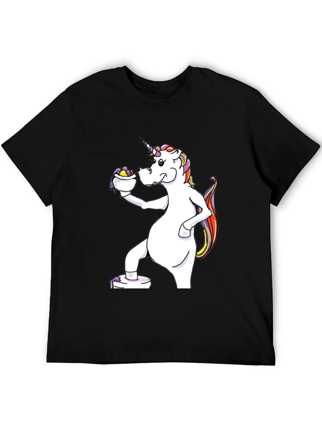 Black Unicorn Easter Egg Hunt T-Shirt view 5