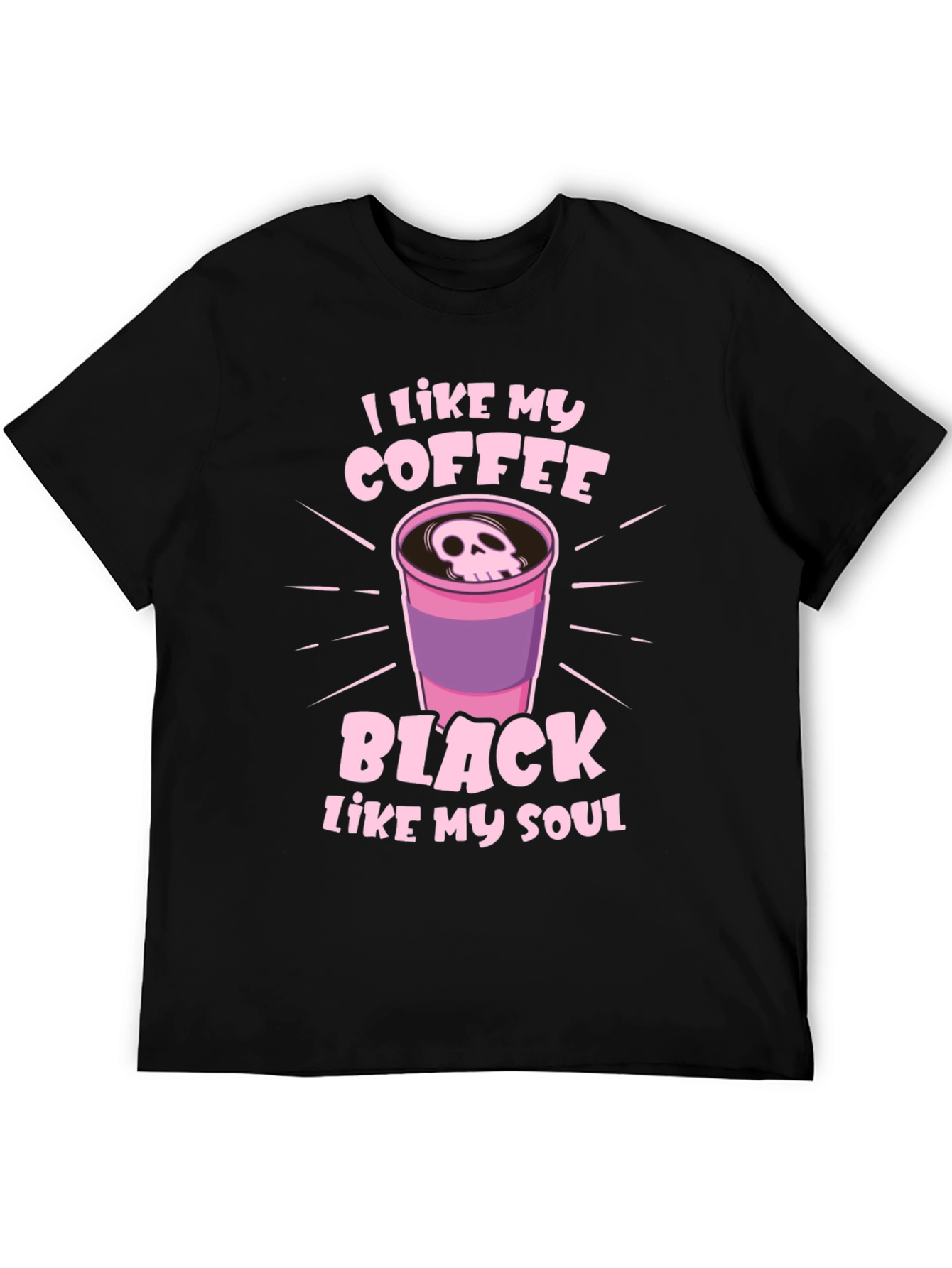 Black I Like My Coffee Black Like My Soul Graphic T-Shirt view 5