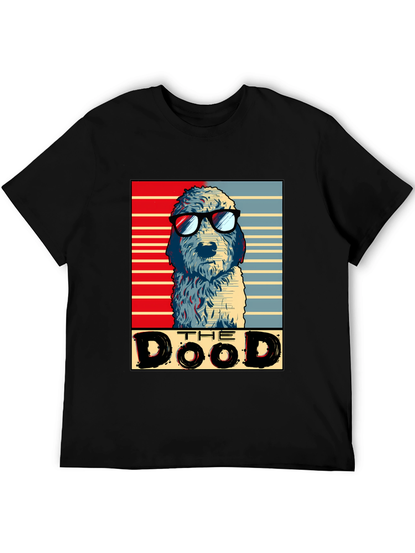 Black The Dood T-Shirt - Cool Dog Design view 5