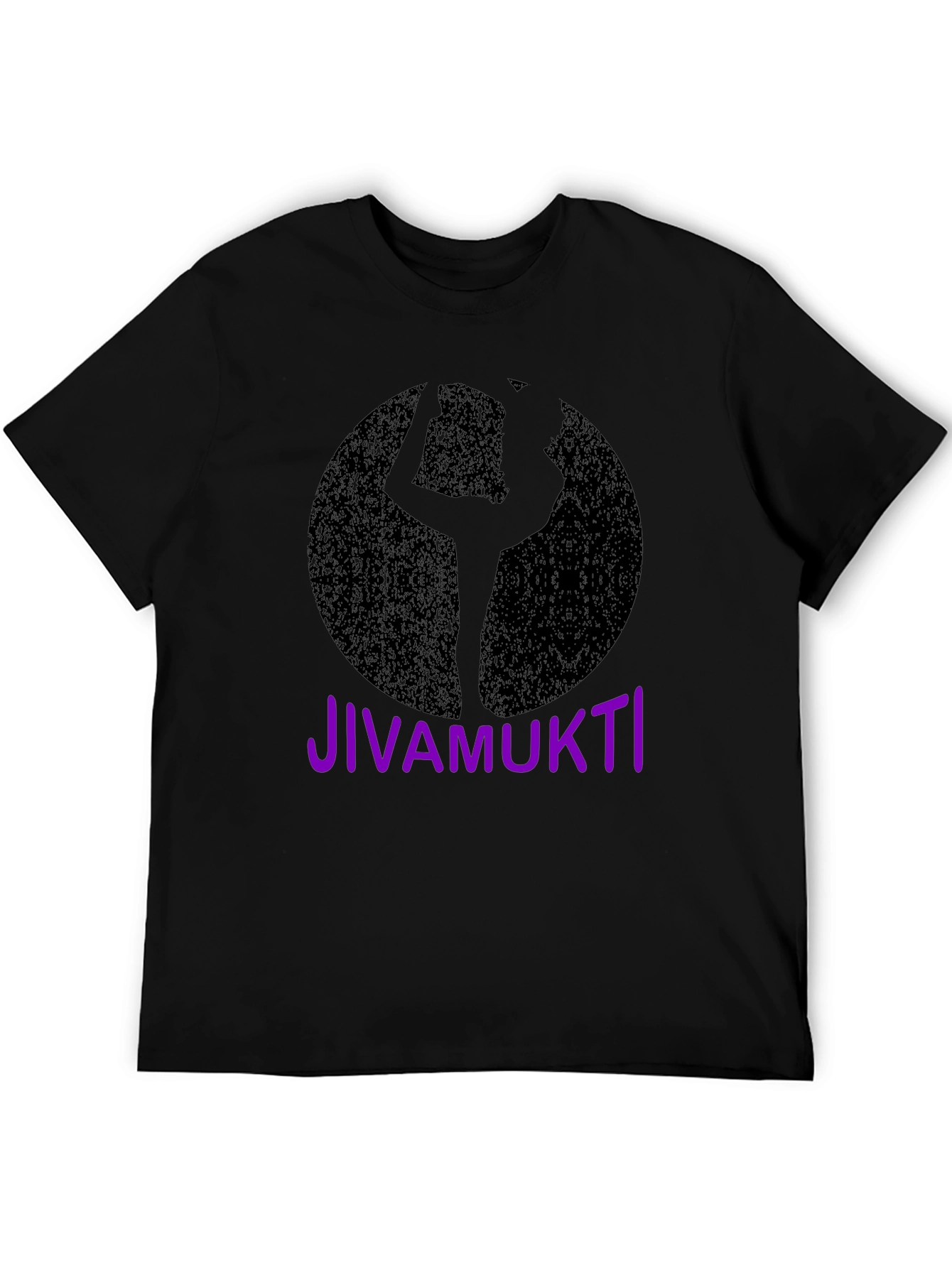 Black Jivamukti Yoga Pose Black T-Shirt view 5