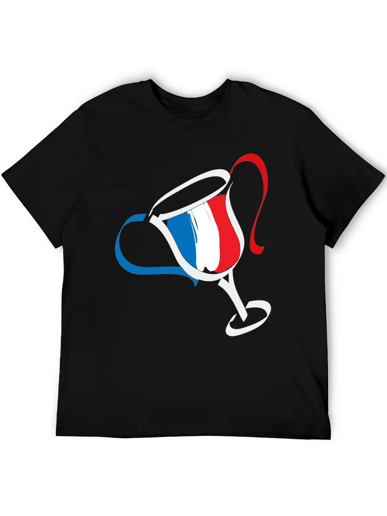 Black French Flag Cup T-Shirt view 5