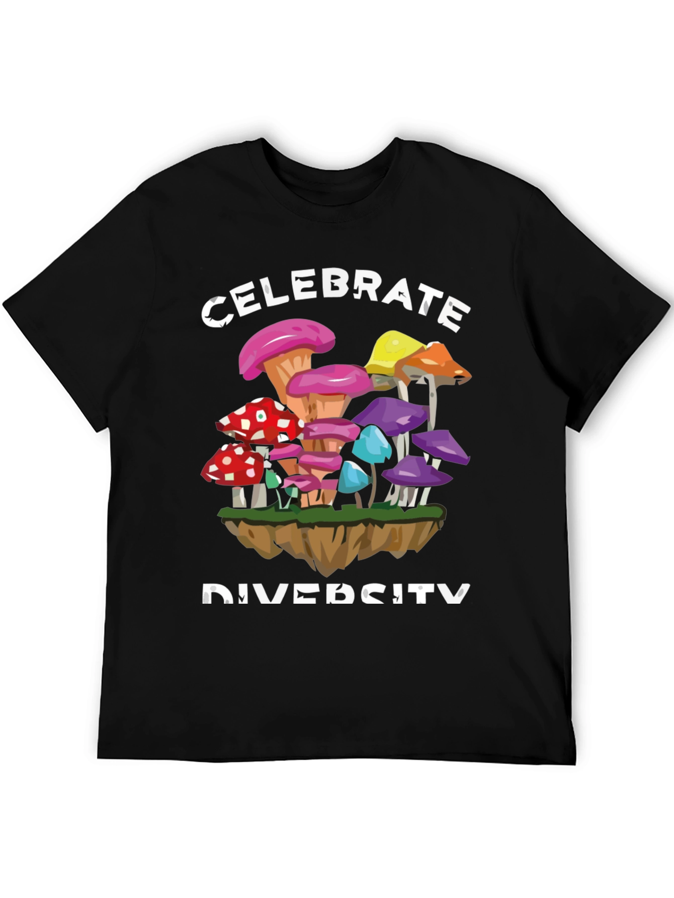 Black Celebrate Diversity Graphic Tee view 5
