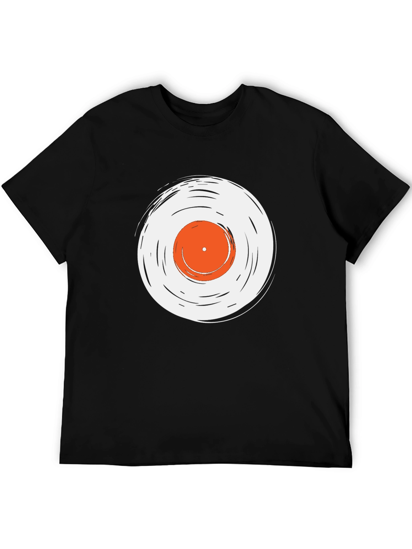 Black Vinyl Record Graphic Tee - Cool Music Lover Shirt view 5
