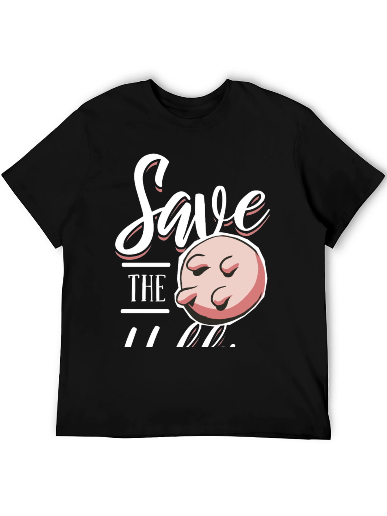 Black Save the Udders Funny T-Shirt view 5