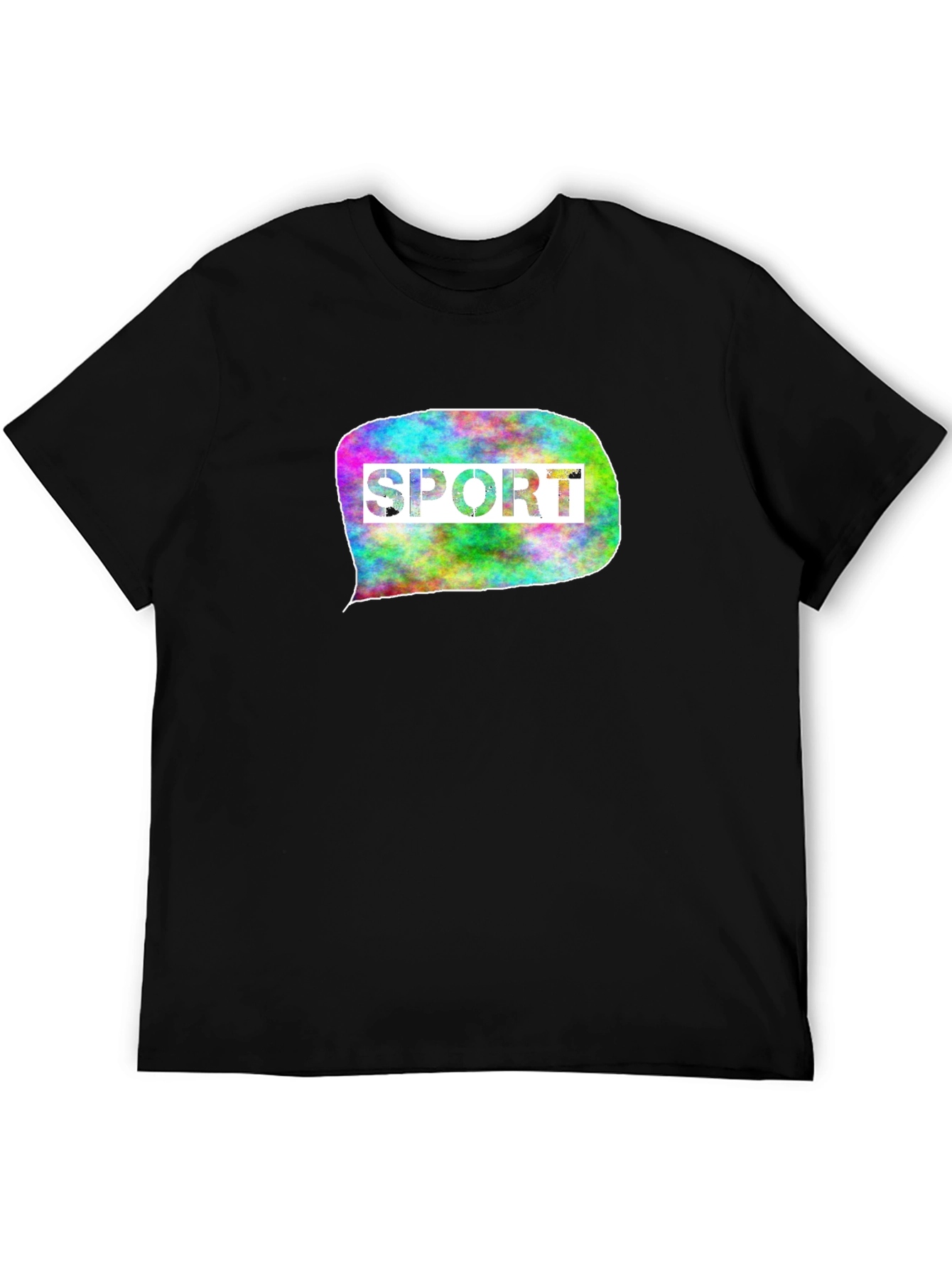 Men's Black T-Shirt with Sport Graphic - 5