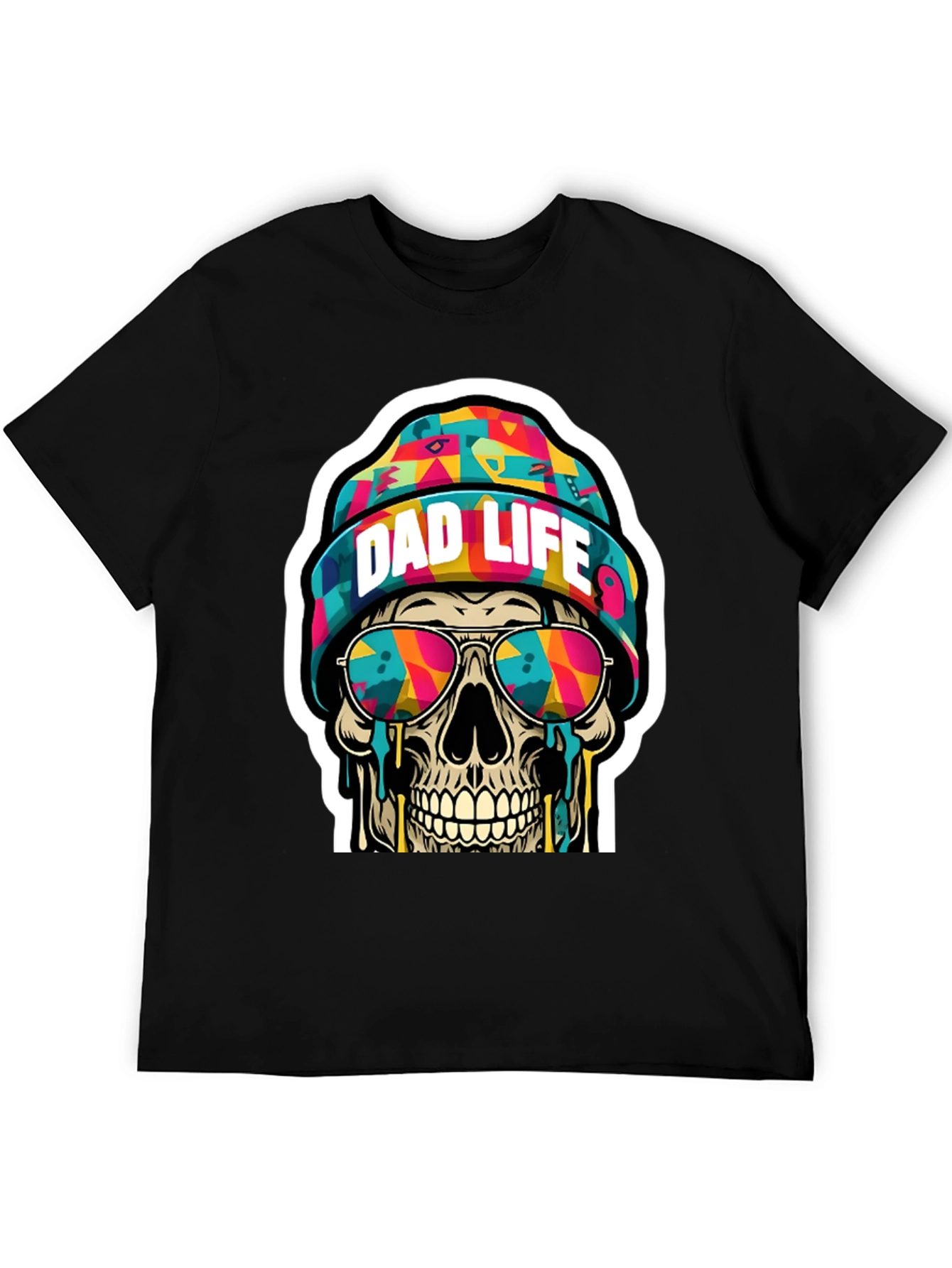 Dad Life Skull Graphic Tee - Cool Father's Day Shirt - 5