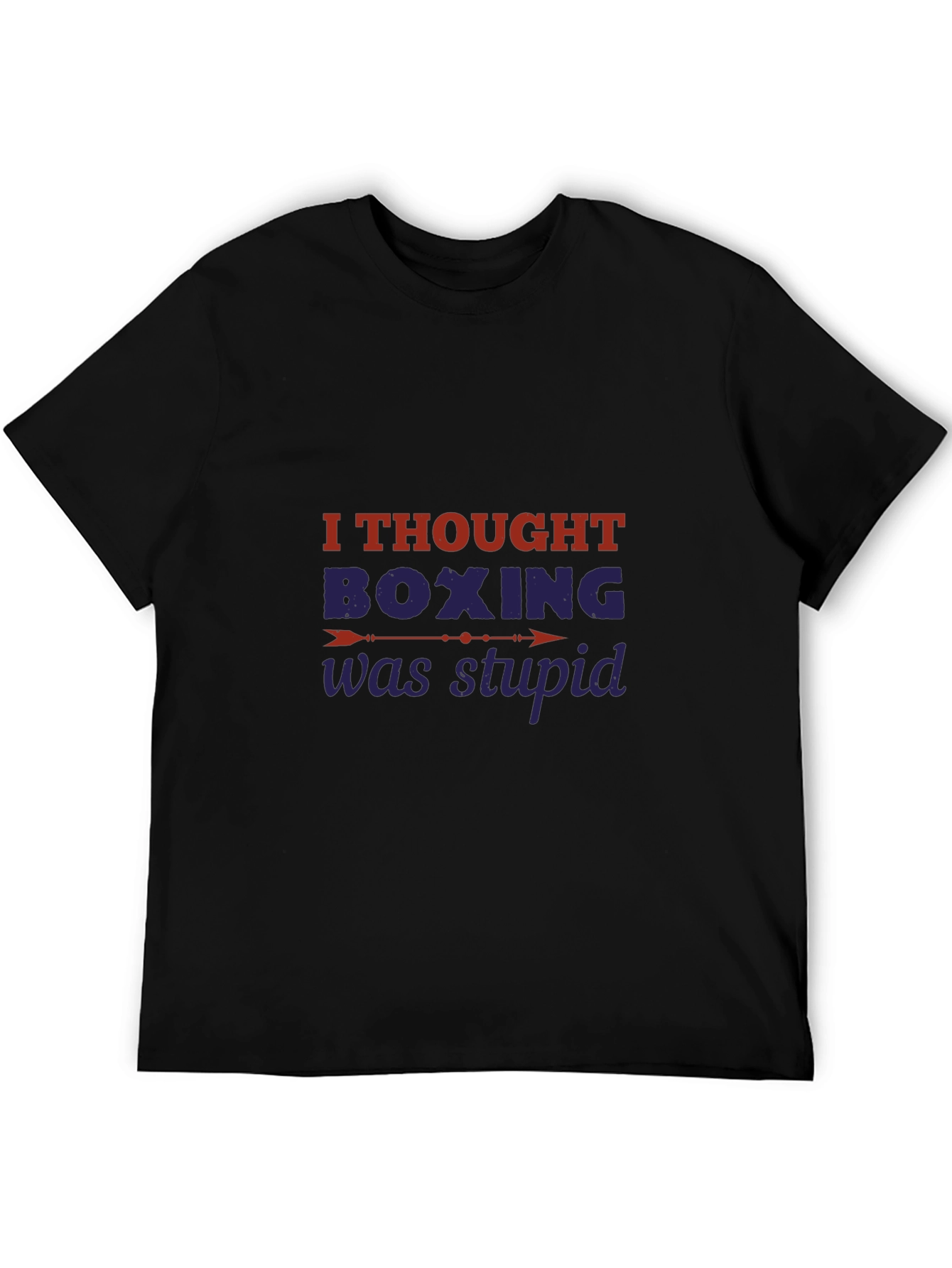 Black Boxing Stupid Funny Graphic Tee Shirt view 5
