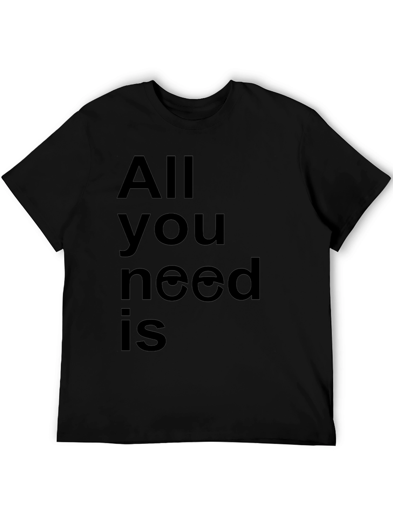 Black All You Need is Eyes - Black T-Shirt view 5