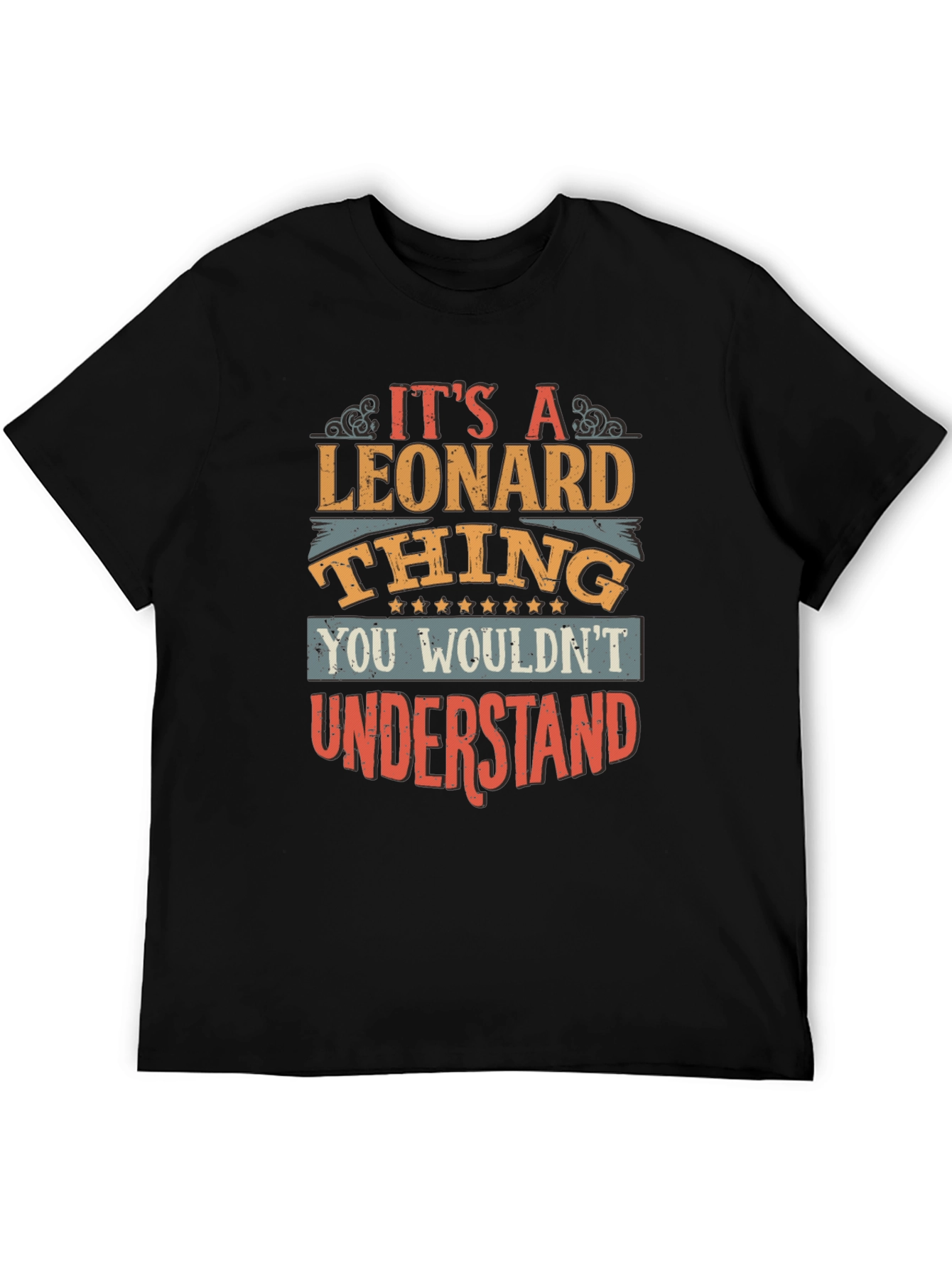 Black It's A Leonard Thing Graphic Tee view 5