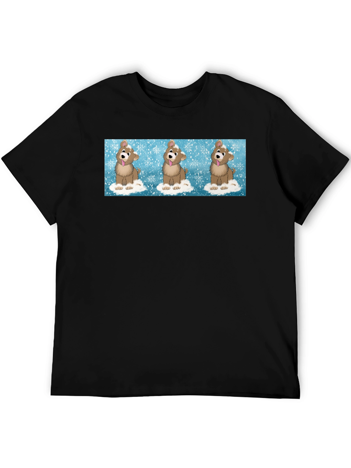 Black Bear Winter T-Shirt - Unique Graphic Tee view 5
