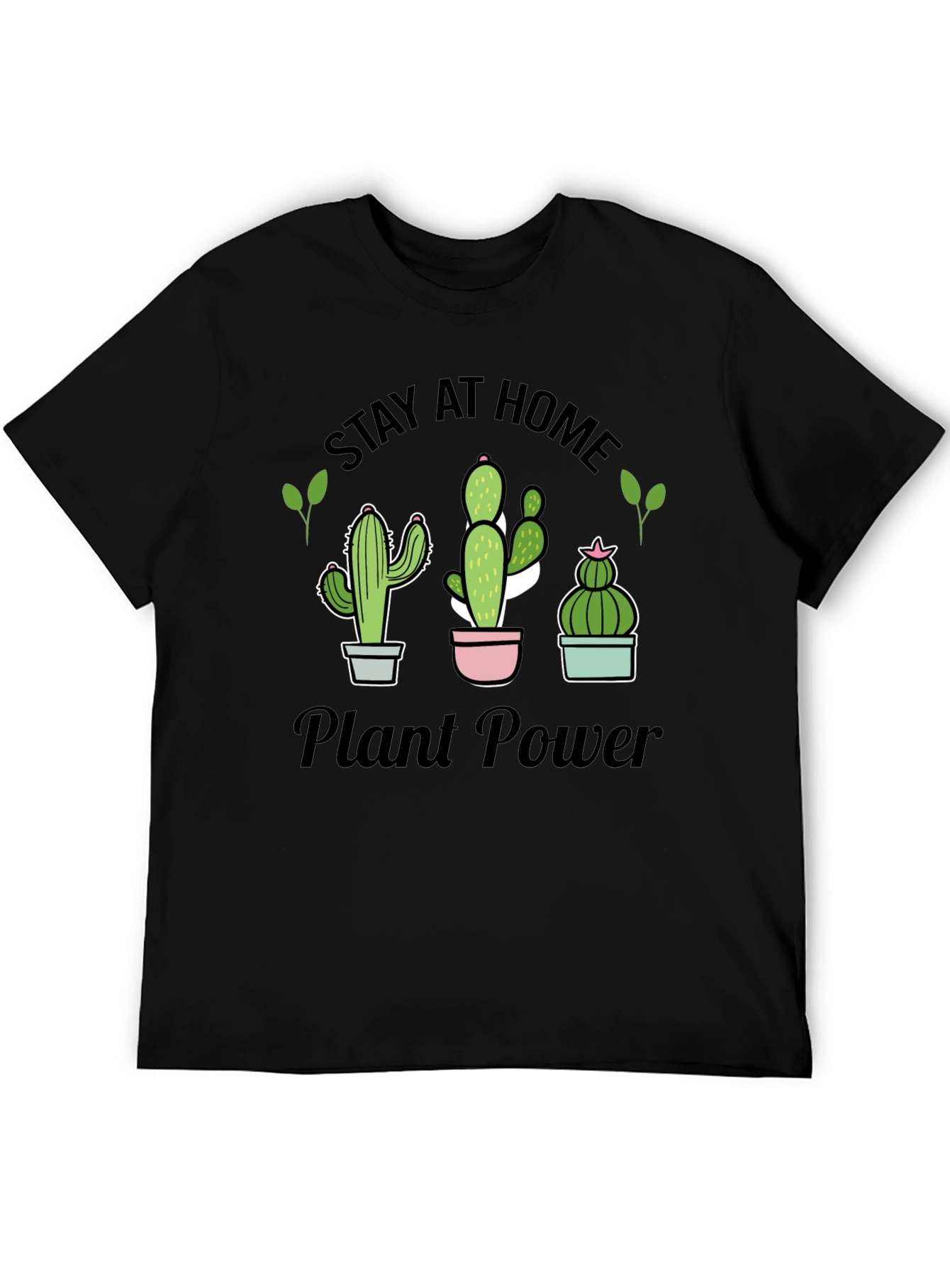 Stay At Home Plant Power T-Shirt Cactus Lover Tee - 5