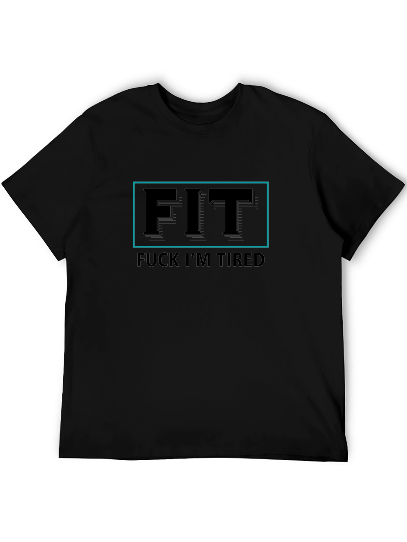 Black FIT Funny Graphic T-Shirt  view 5