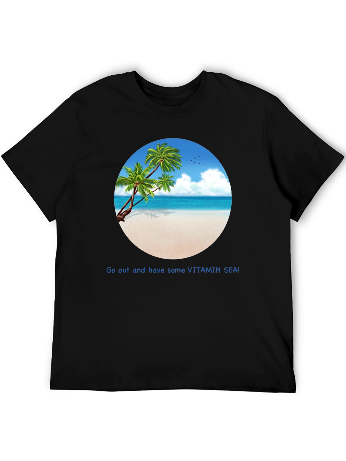 Black Vitamin Sea Beach T-Shirt - Vacation Ready! view 5