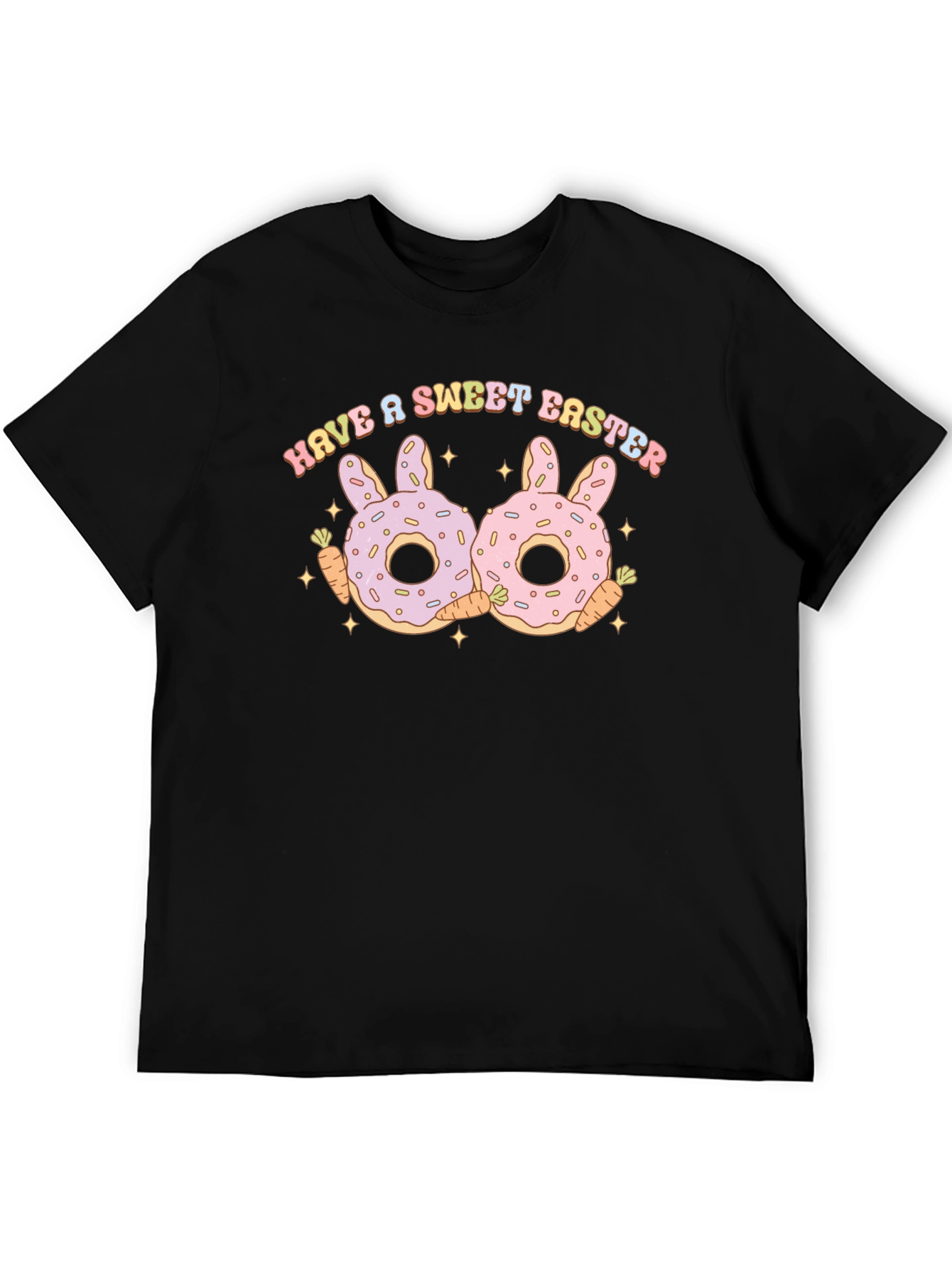 Black Sweet Easter Bunny Donut T-Shirt view 5