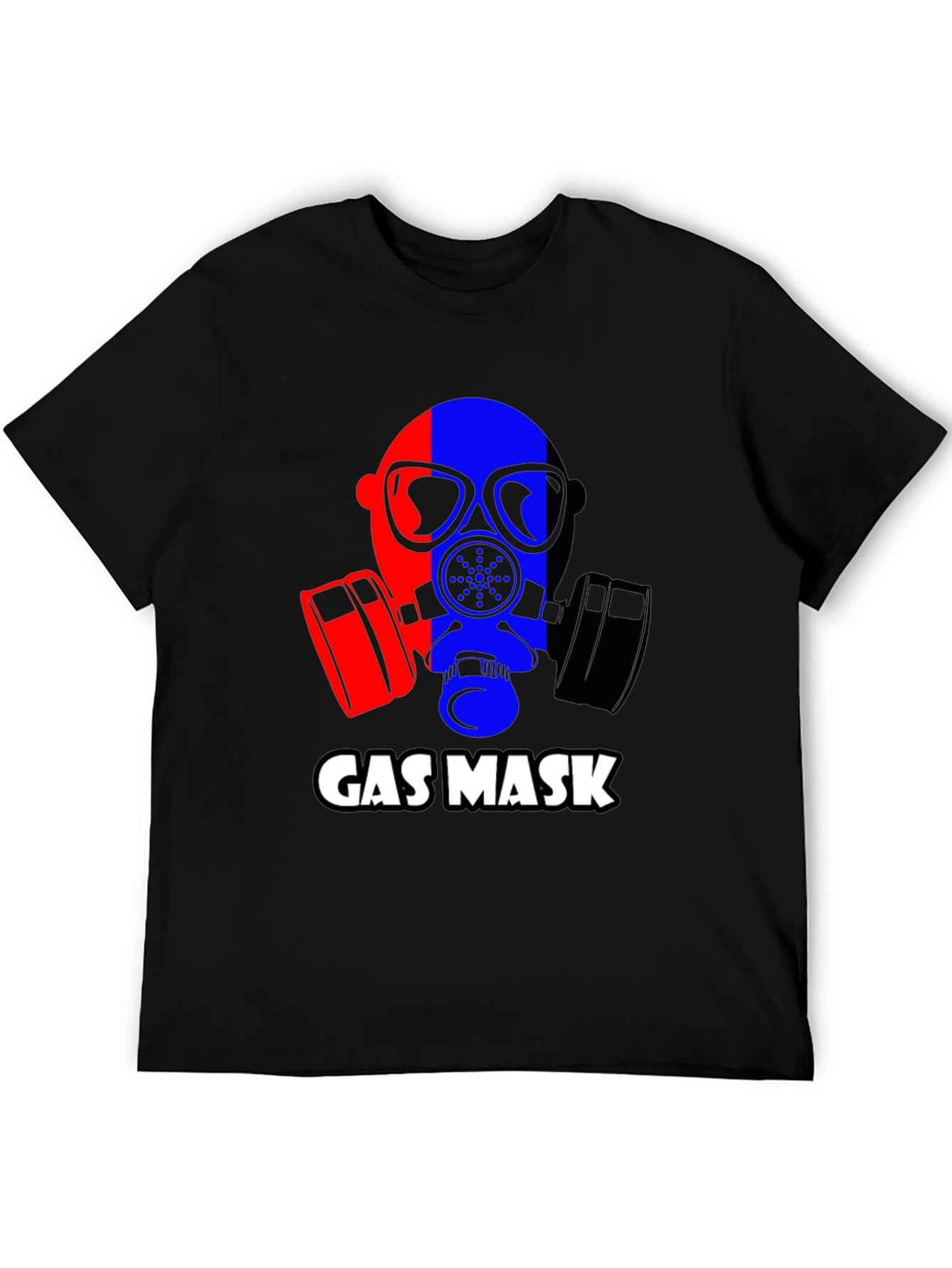 Black Gas Mask Graphic Tee - Bold Statement T-Shirt view 5