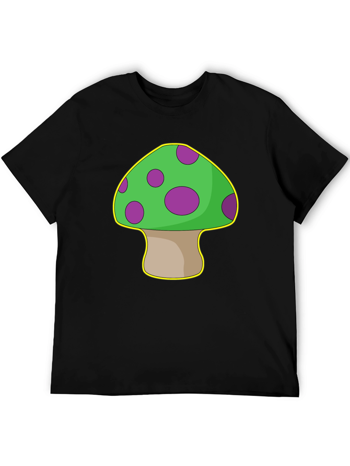Black Mushroom Graphic T-Shirt - Quirky & Fun Design view 5
