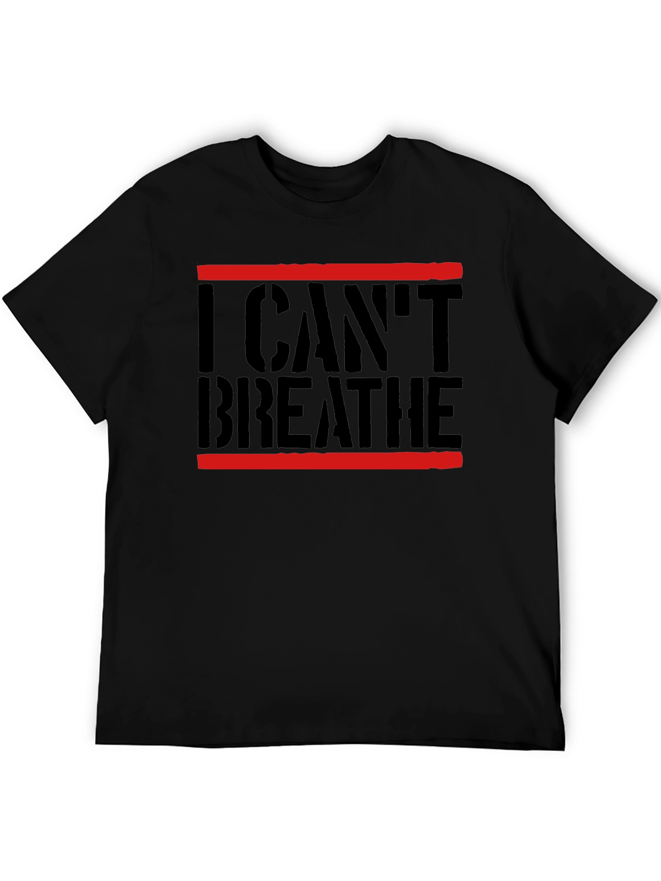 Black I Can't Breathe Graphic Tee - Black Activist Shirt view 5
