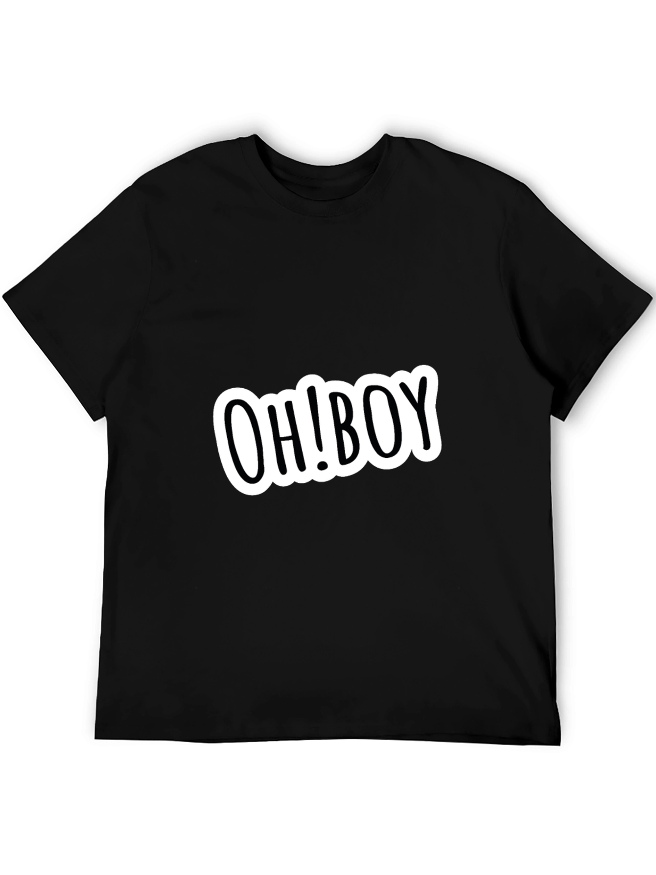 Black OH! BOY Graphic Black Tee - Casual Style view 5