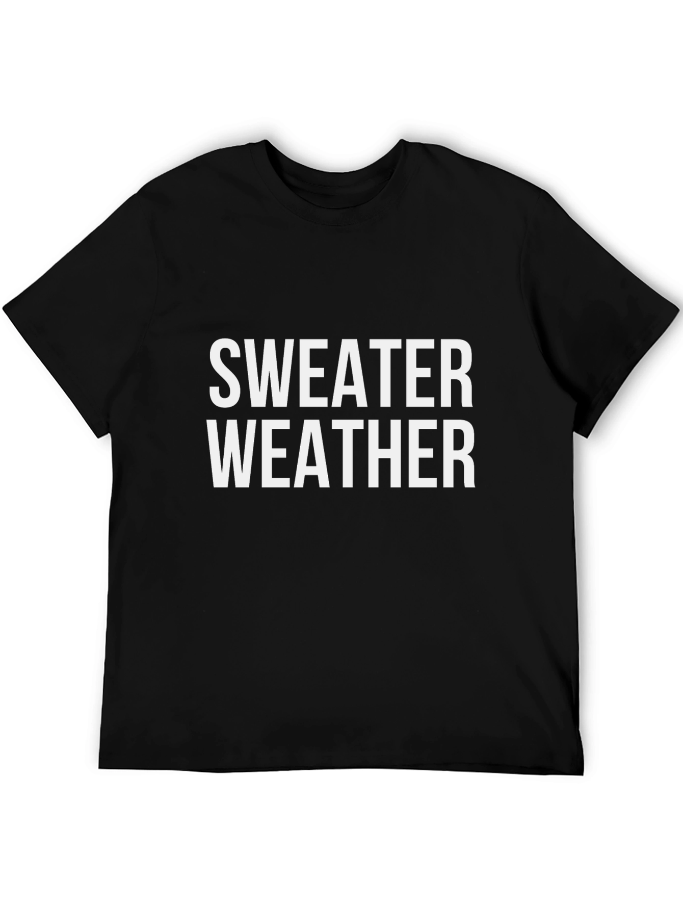 Black Sweater Weather Graphic Tee - Cozy Season Ready! view 5