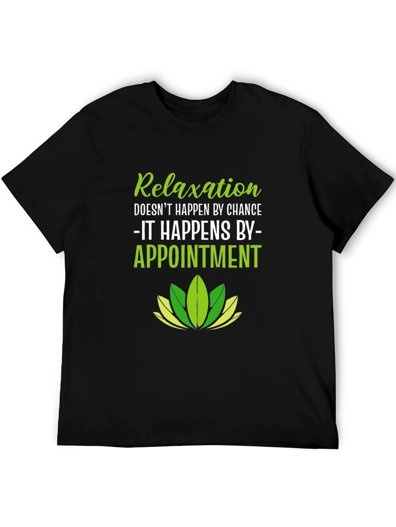 Black Relaxation by Appointment Black T-Shirt view 5