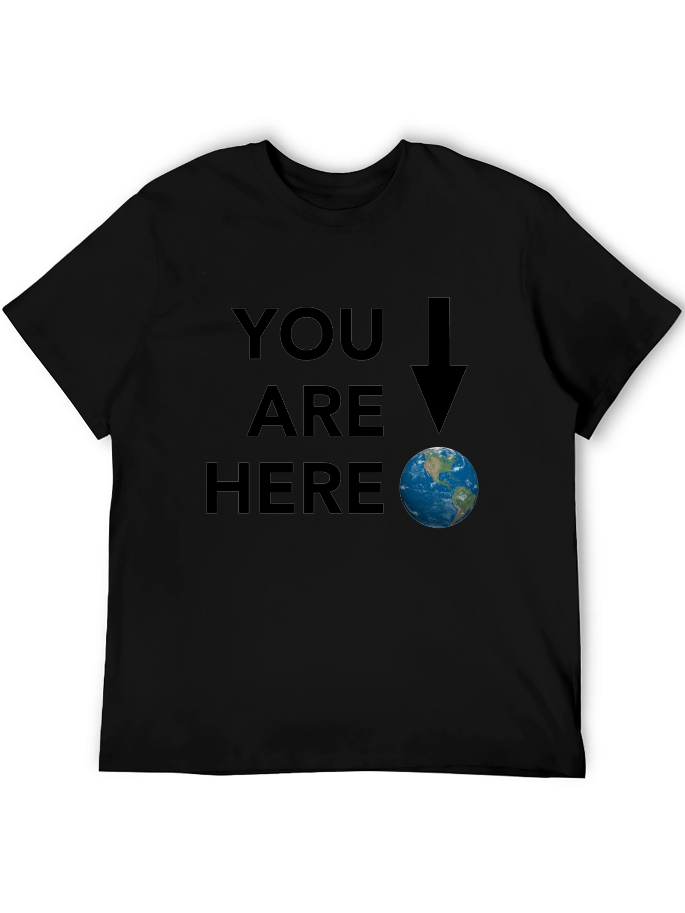 Black You Are Here Earth Graphic Tee - Black view 5