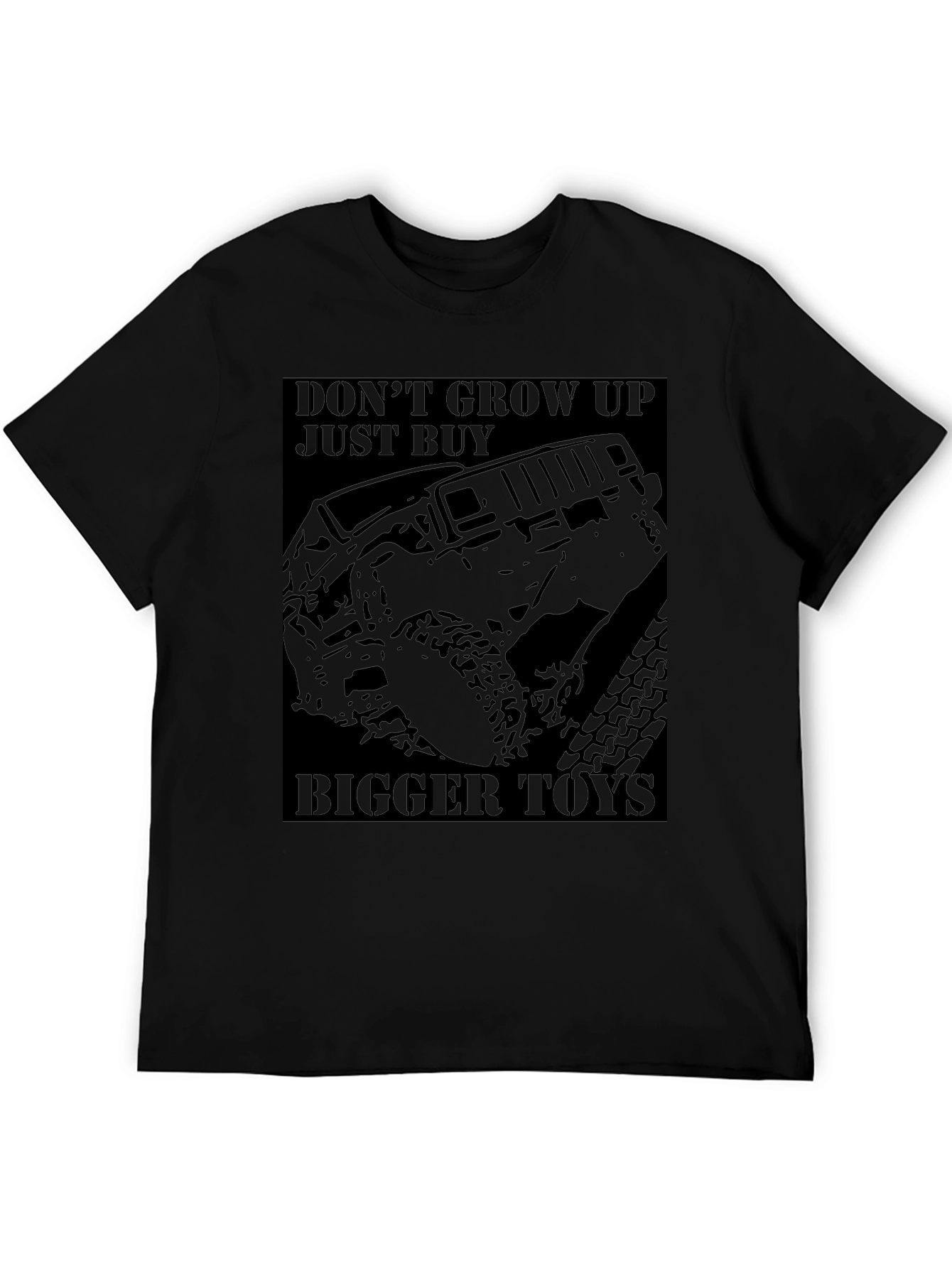 Black Don't Grow Up Bigger Toys T-Shirt Black Jeep Off-Road view 5
