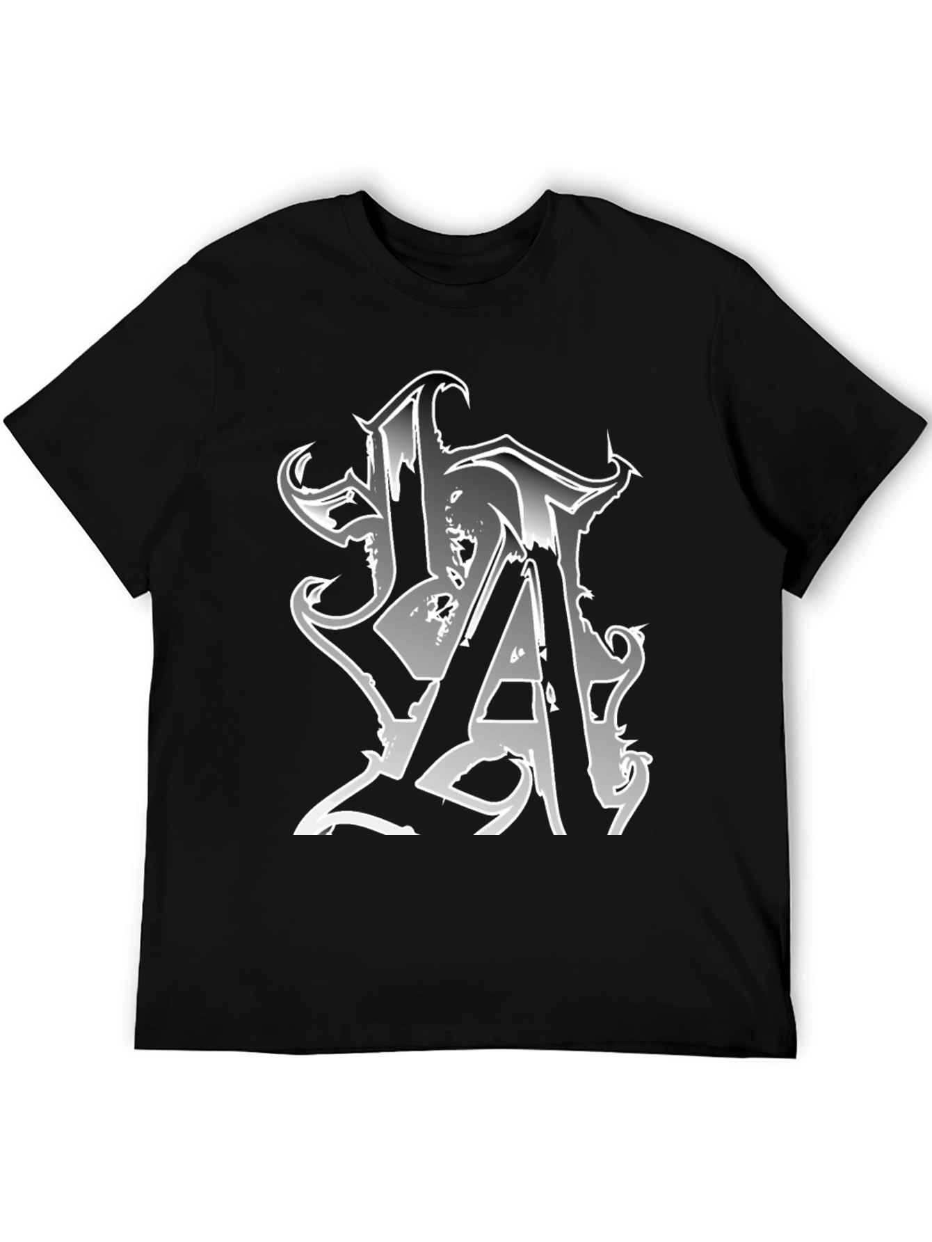 Black Edgy Graphic Print Black T-Shirt for Men view 5