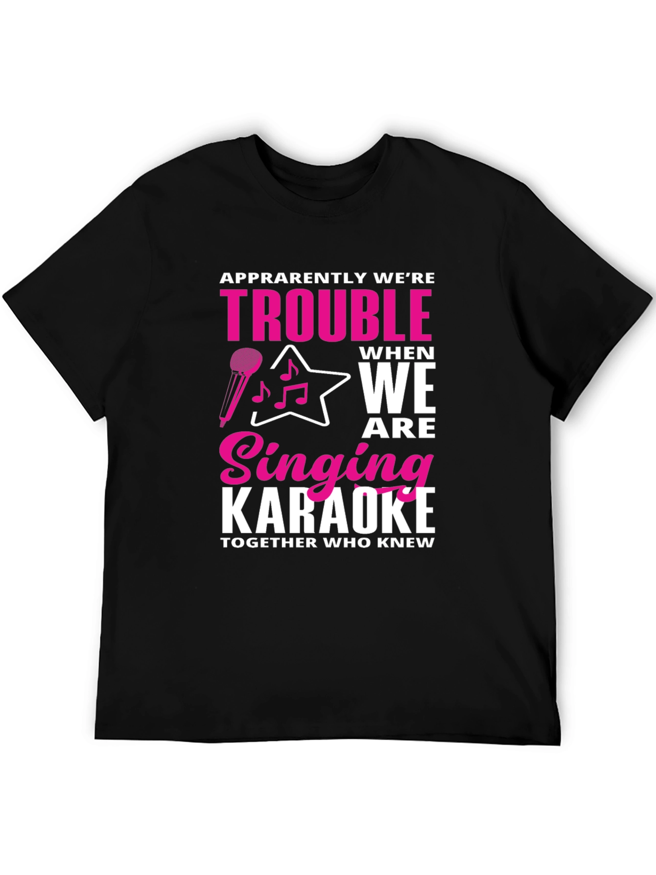 Black Karaoke Trouble Graphic Tee view 5