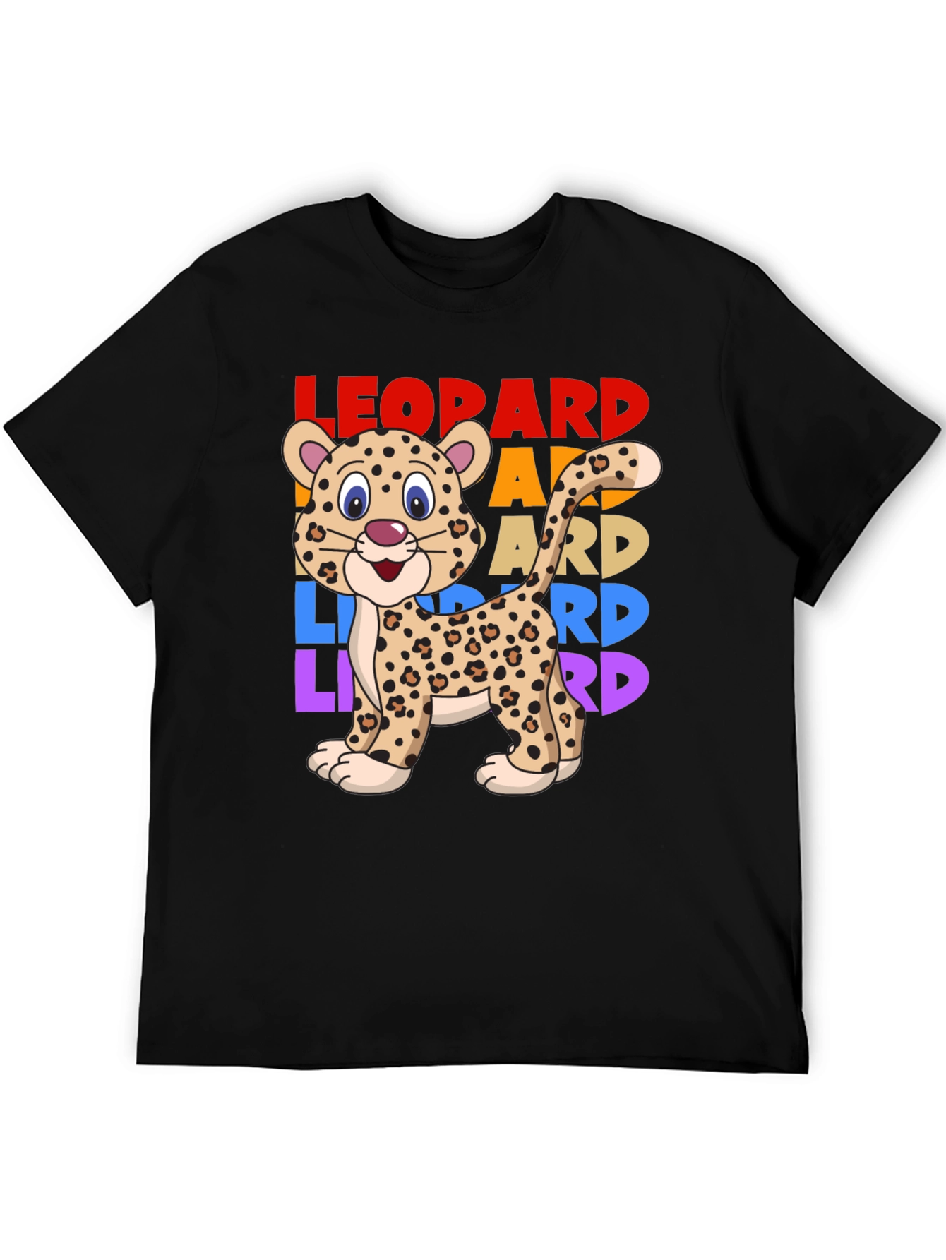 Black Leopard Graphic T-Shirt - Cute Animal Tee view 5