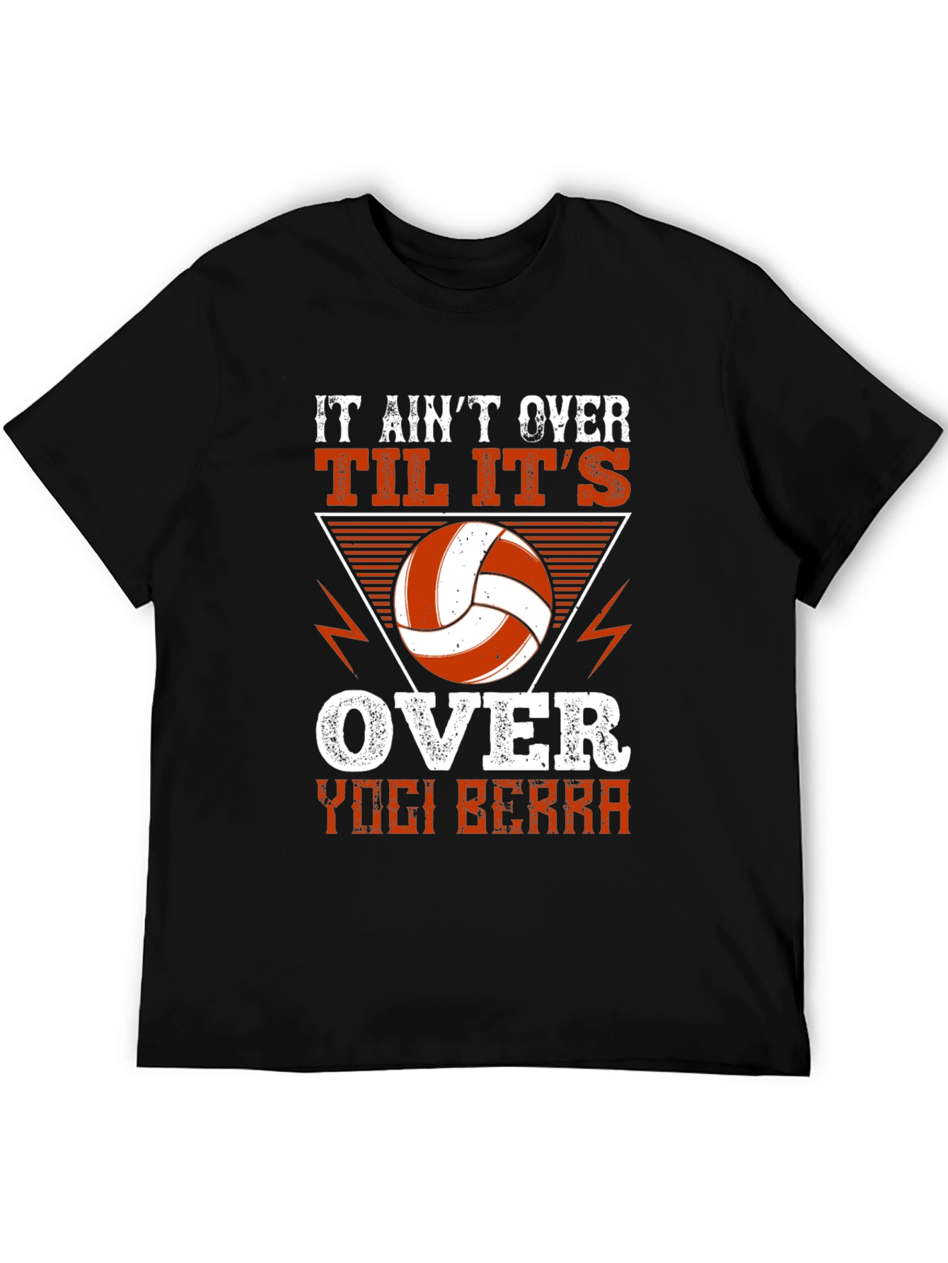 Black It Ain't Over 'Til It's Over Volleyball T-Shirt view 5