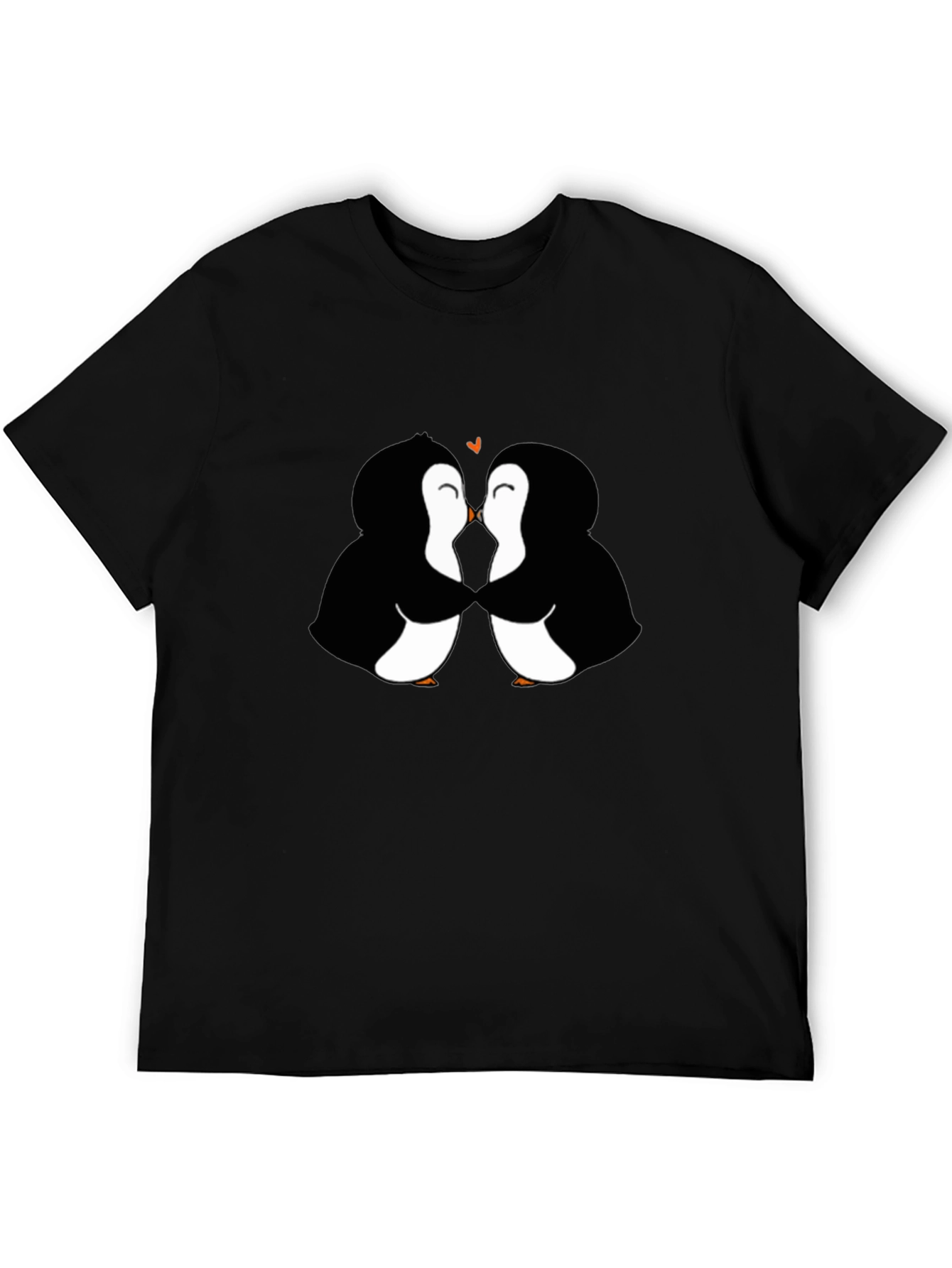 Black Penguin Love Black T-Shirt view 5