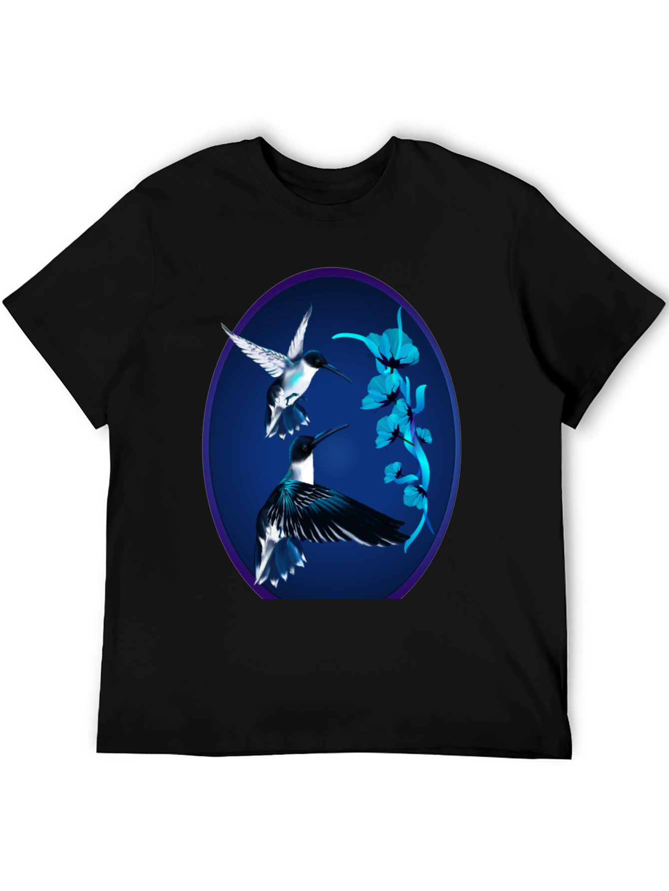 Black Hummingbird Graphic Black Tee view 5