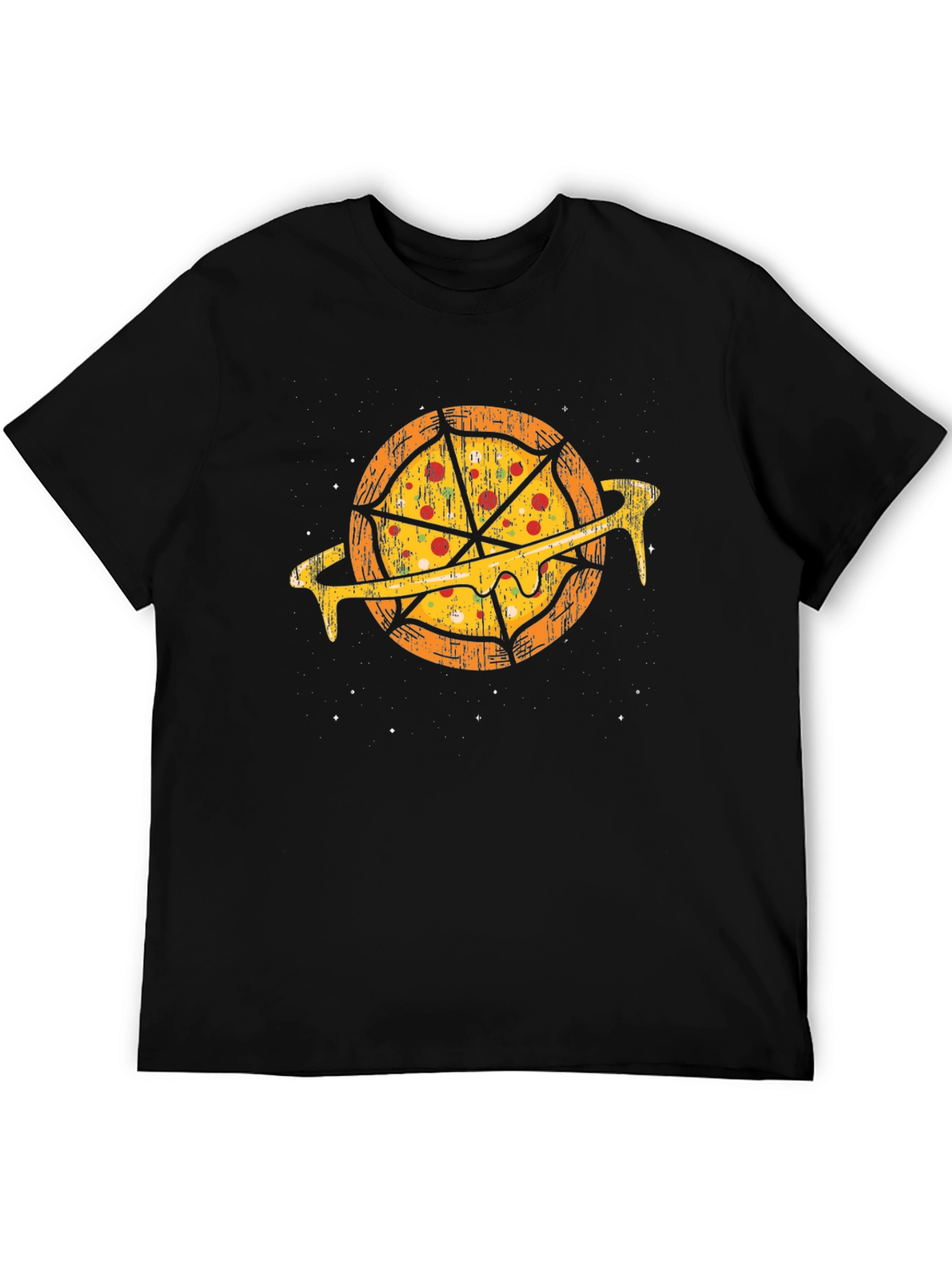 Black Pizza Planet Graphic T-Shirt - Unique Foodie Style view 5
