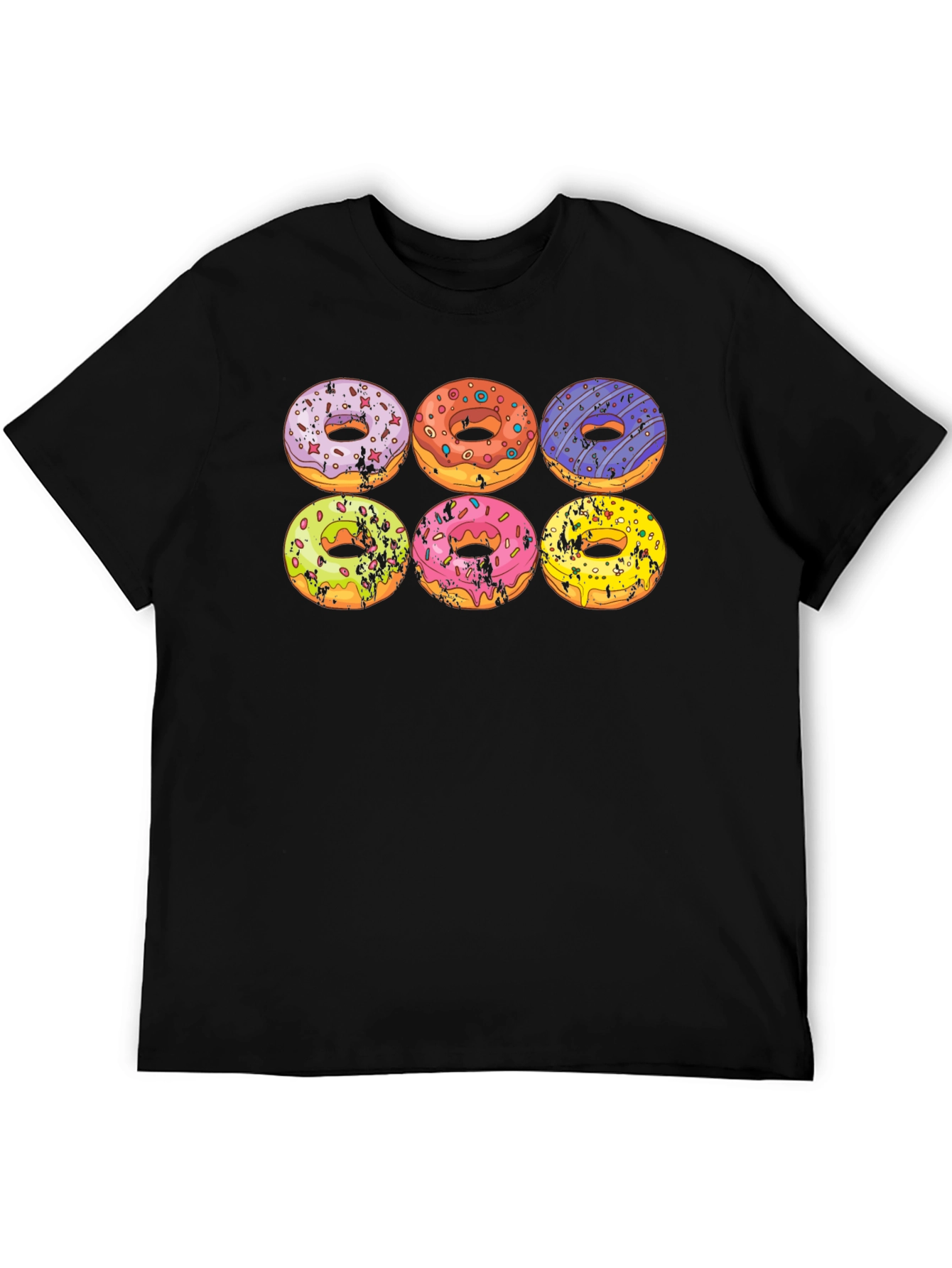 Black Donut T-Shirt - Novelty Graphic Tee for Donut Lovers view 5