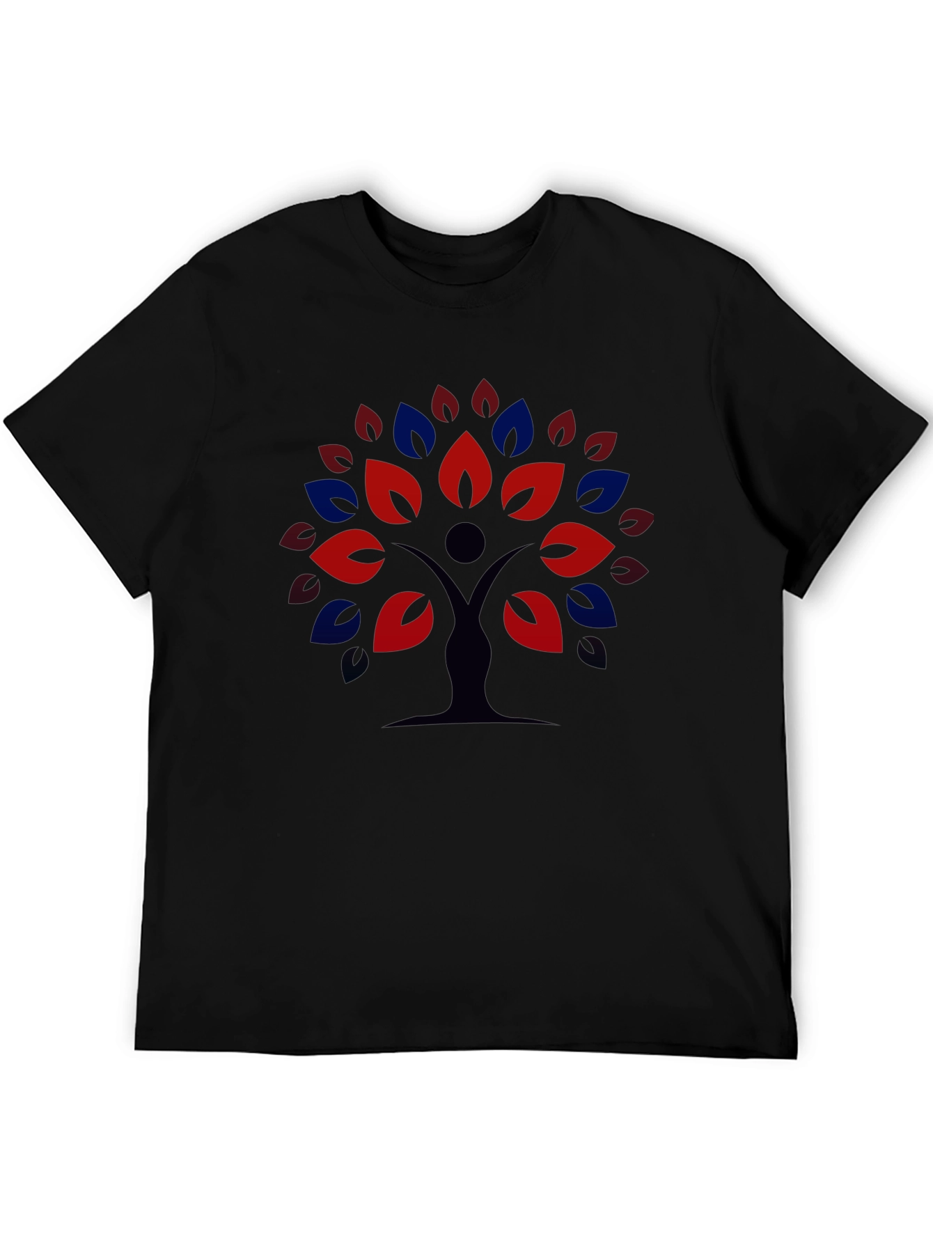 Black Nature Tree Graphic Tee - Black Unisex T-Shirt view 5