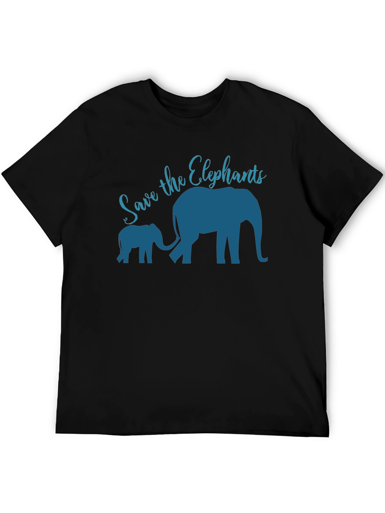 Black Save the Elephants Graphic Tee view 5