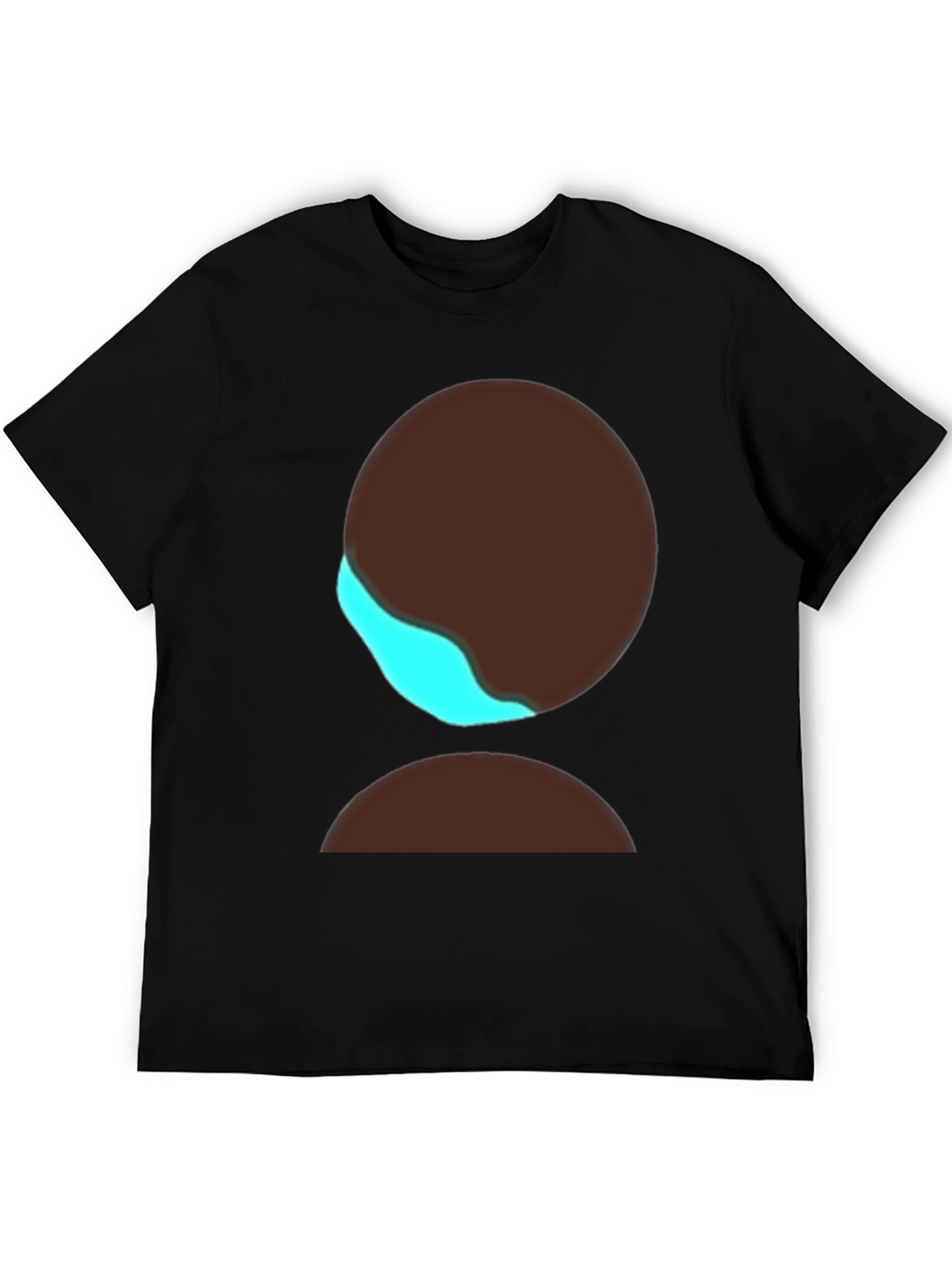 Black Modern Graphic Tee - Black T-Shirt with Abstract Design view 5