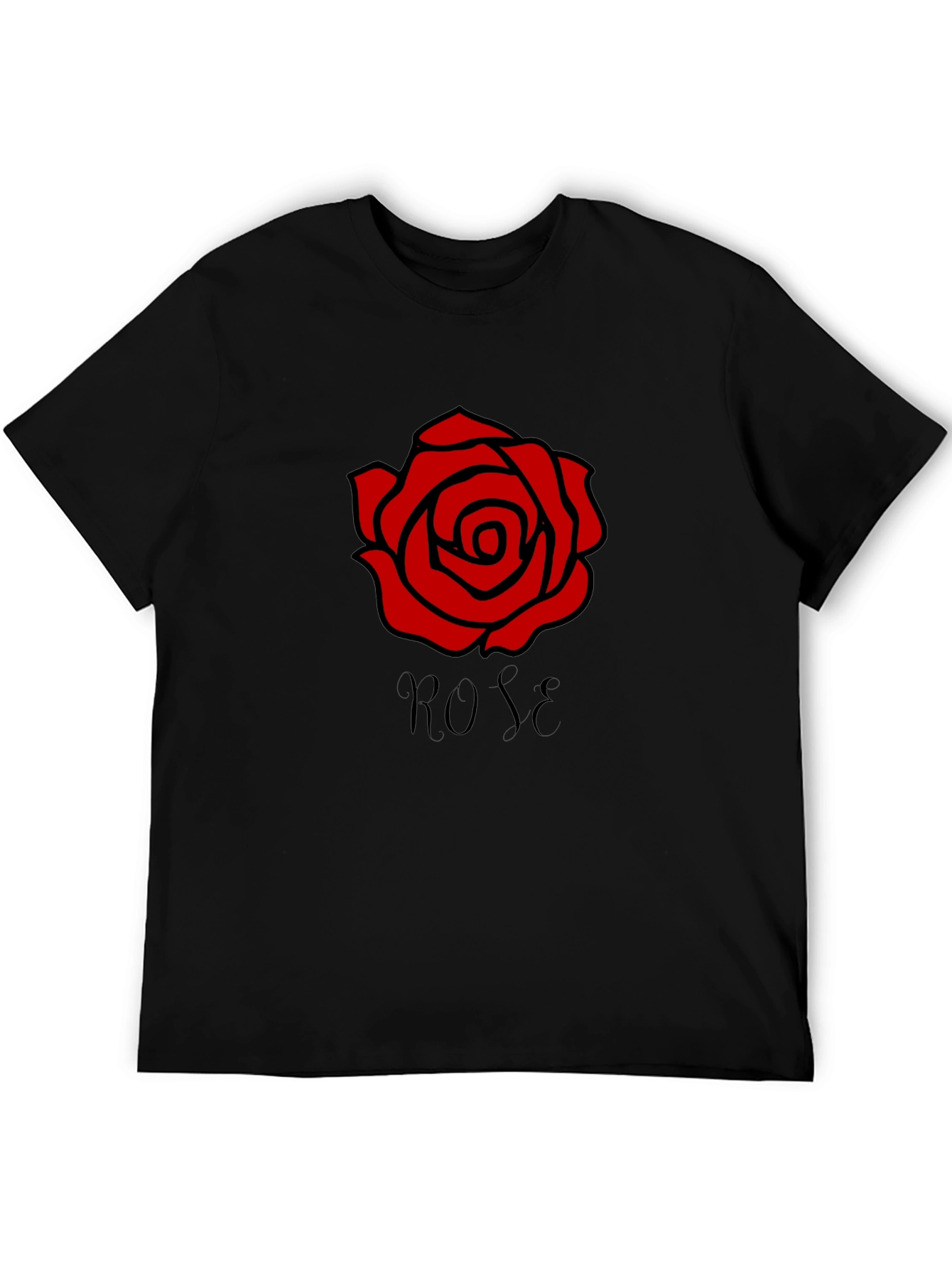 Black Rose Graphic T-Shirt - Stylish Casual Wear view 5