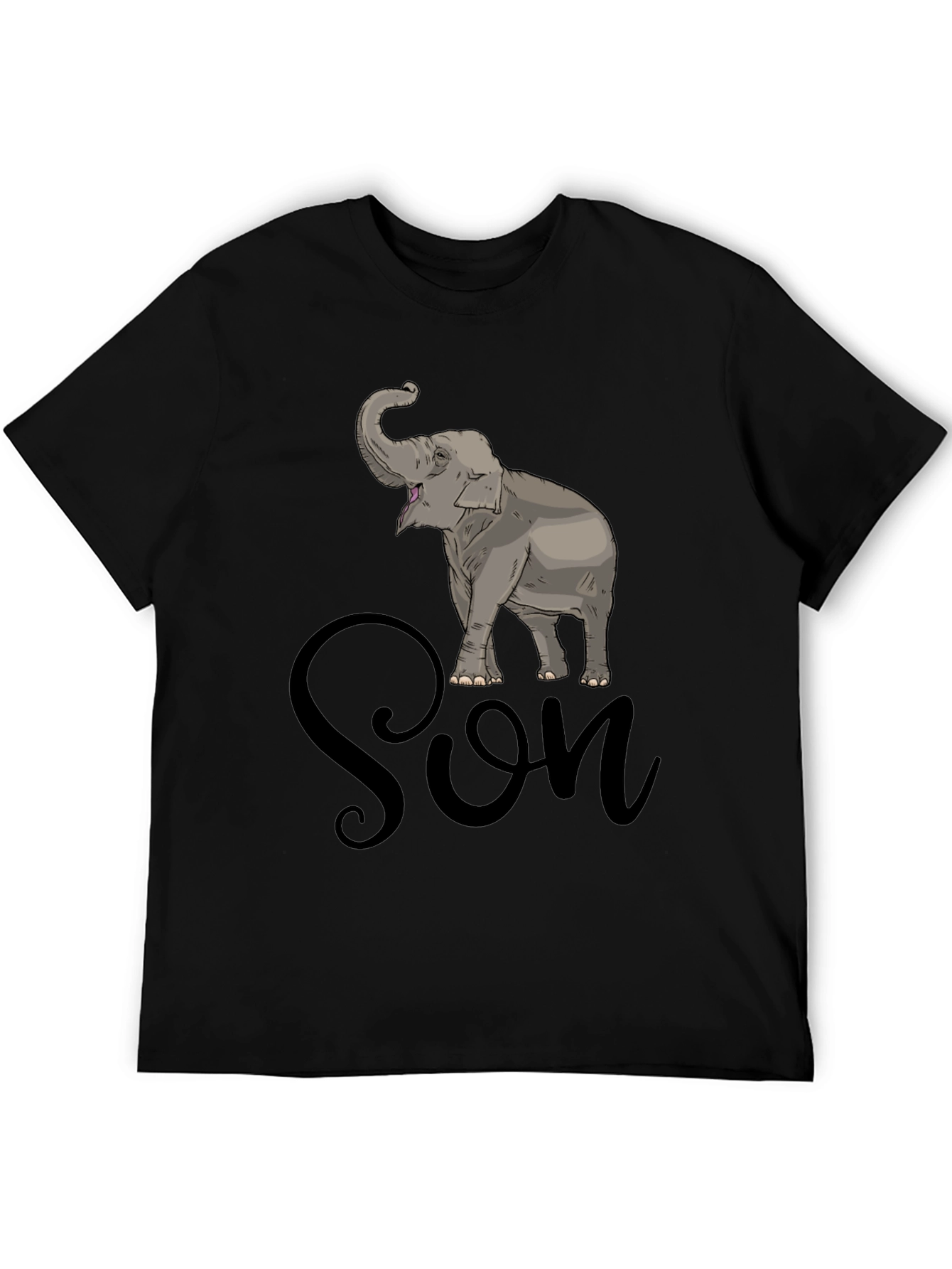 Black Elephant Son T-Shirt - Men's Graphic Tee view 5