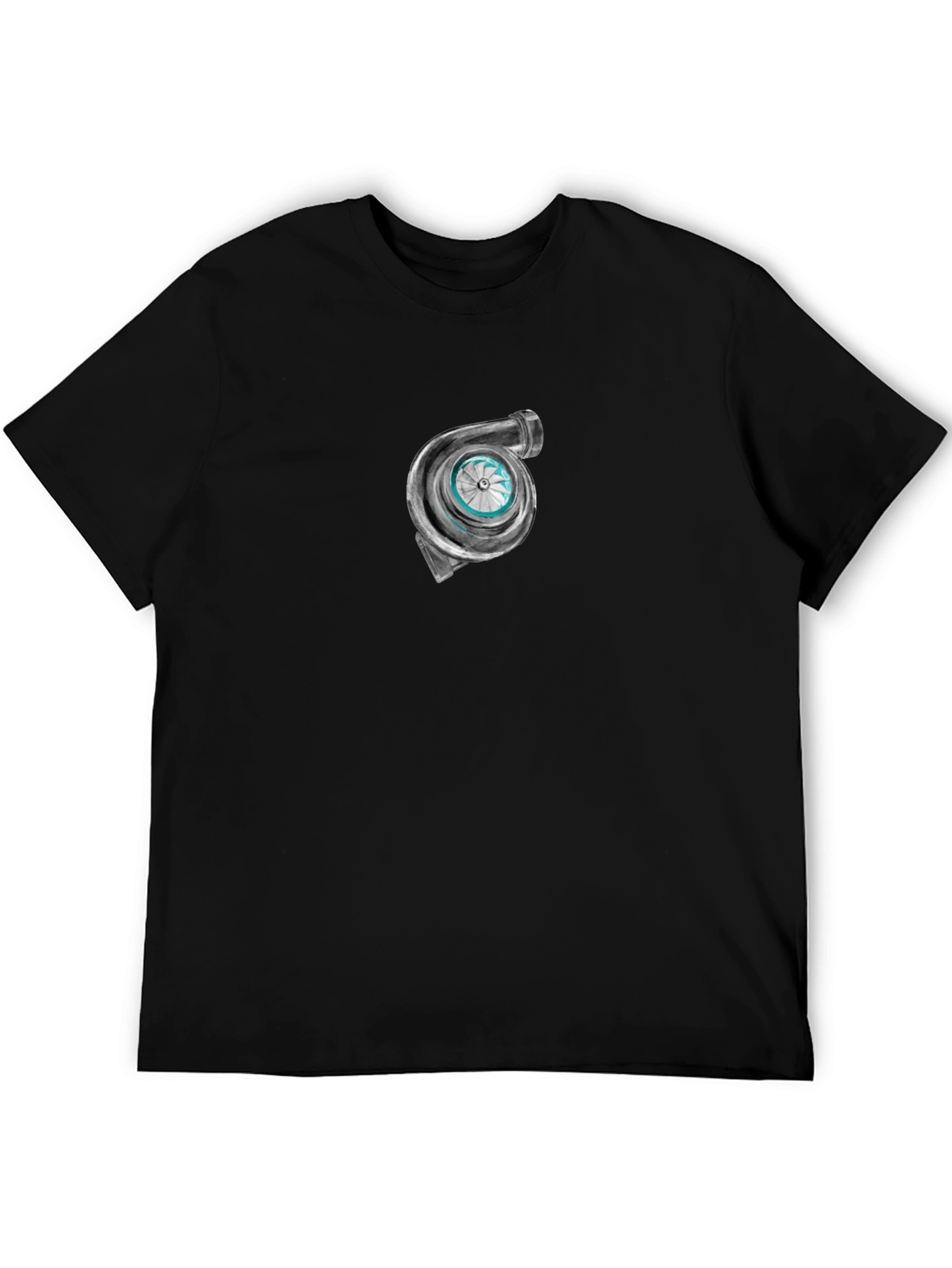 Black Turbo Graphic Black T-Shirt view 5