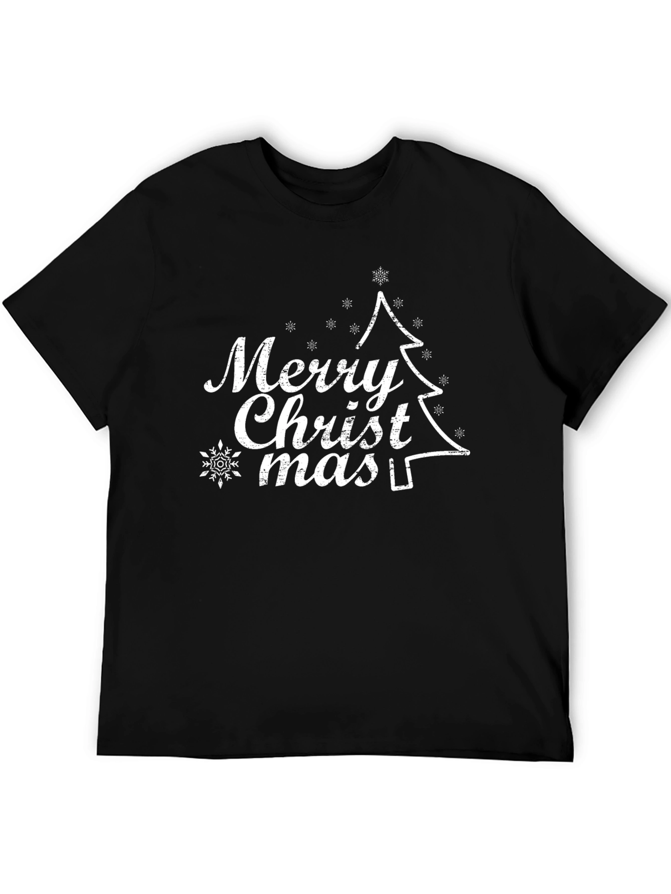 Black Merry Christmas Graphic Tee - Holiday Cheer! view 5