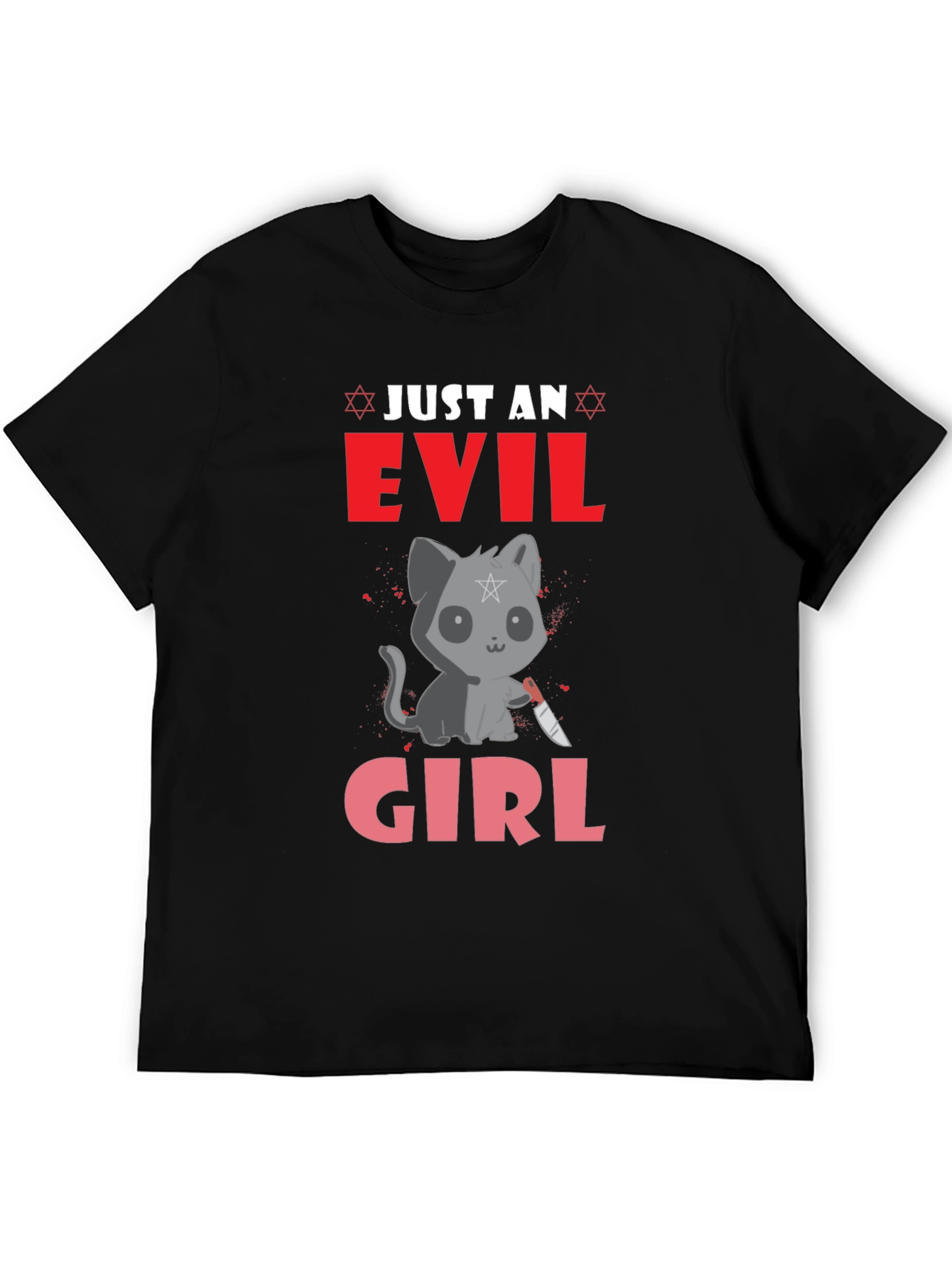 Black Just an Evil Girl T-Shirt view 5