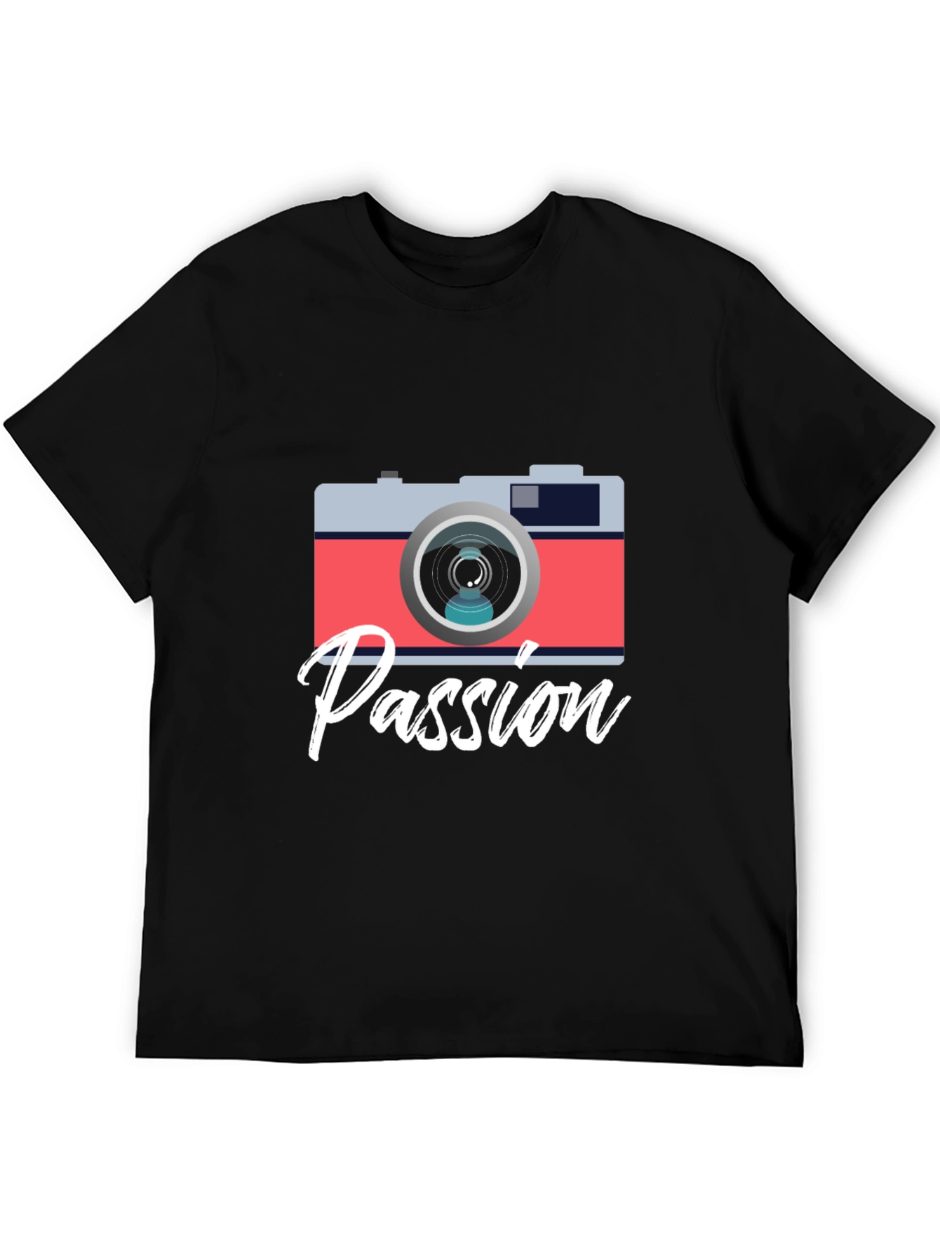 Black Passion Camera Graphic Tee - Photography Lover Shirt view 5