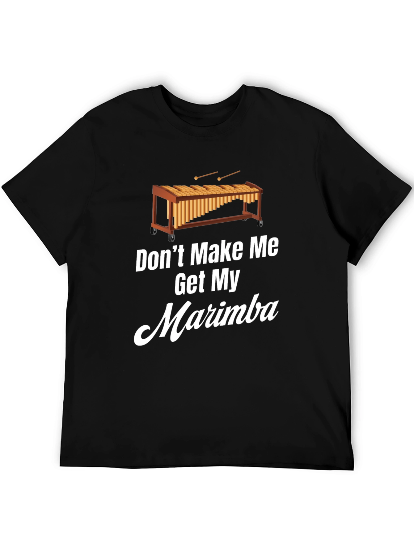 Black Don't Make Me Get My Marimba T-Shirt view 5