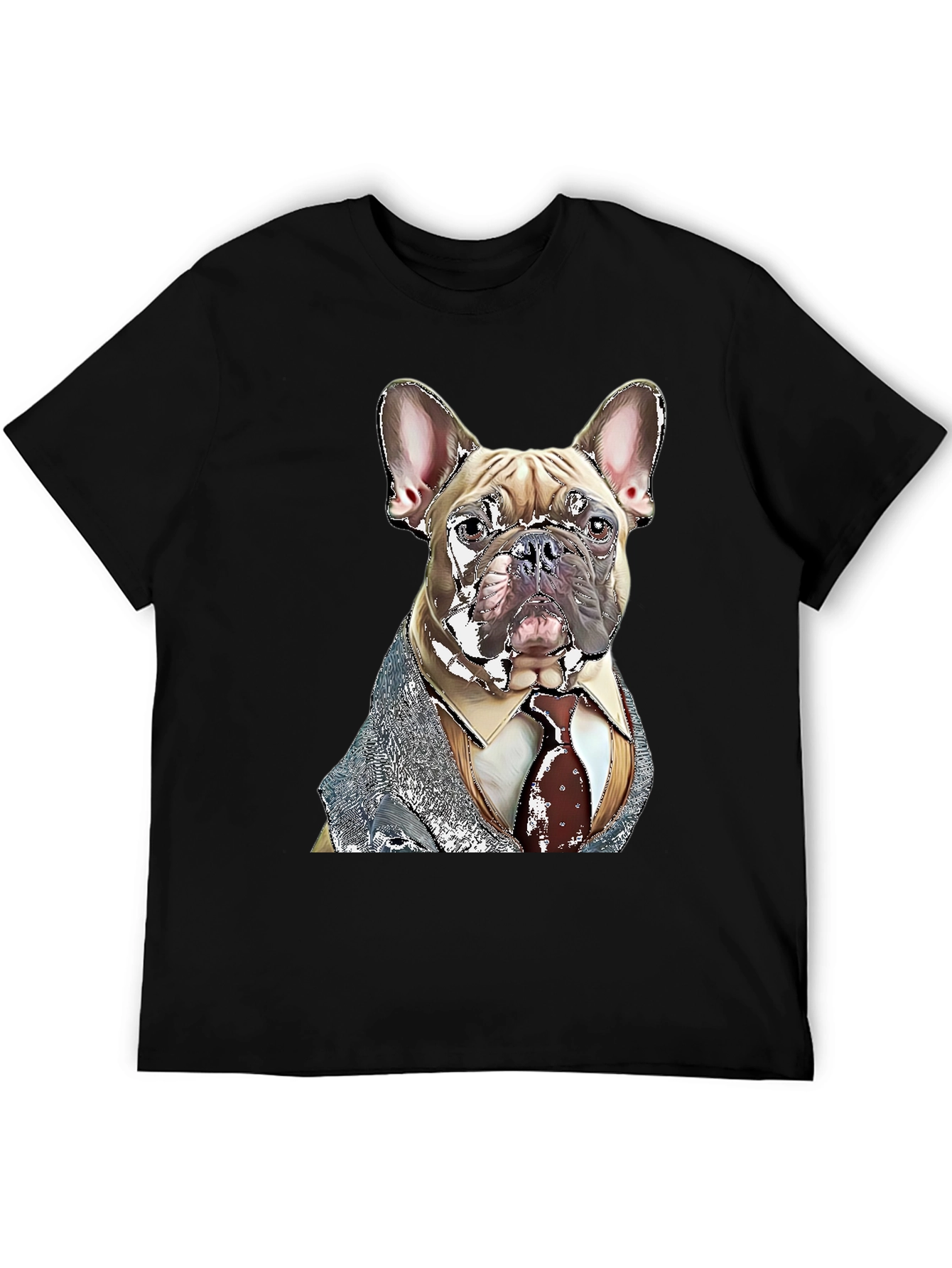 Black Dog in Suit Graphic T-Shirt - Unique Design view 5