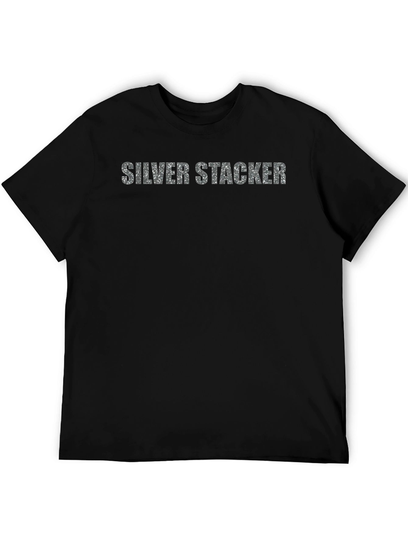 Black Silver Stacker Black T-Shirt view 5